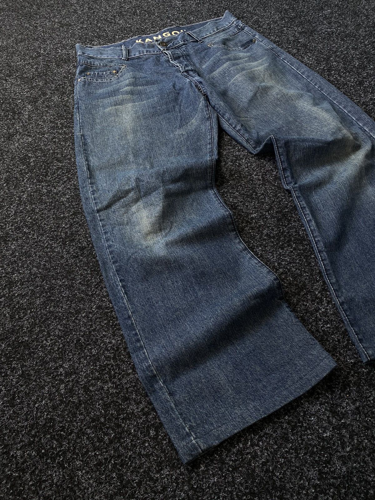 Kangol × Vintage Vintage Kangol baggy Y2K Denim Pants Size US 36 / EU 52 - 2 Thumbnail