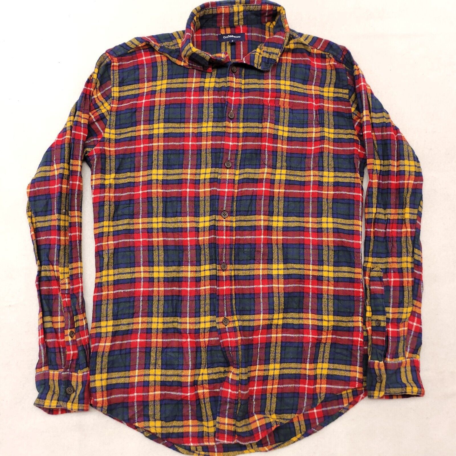 Croft & Barrow Croft & Barrow Madras Flannel Shirt Mens Size Medium M Blue Size US M / EU 48-50 / 2 - 2 Thumbnail