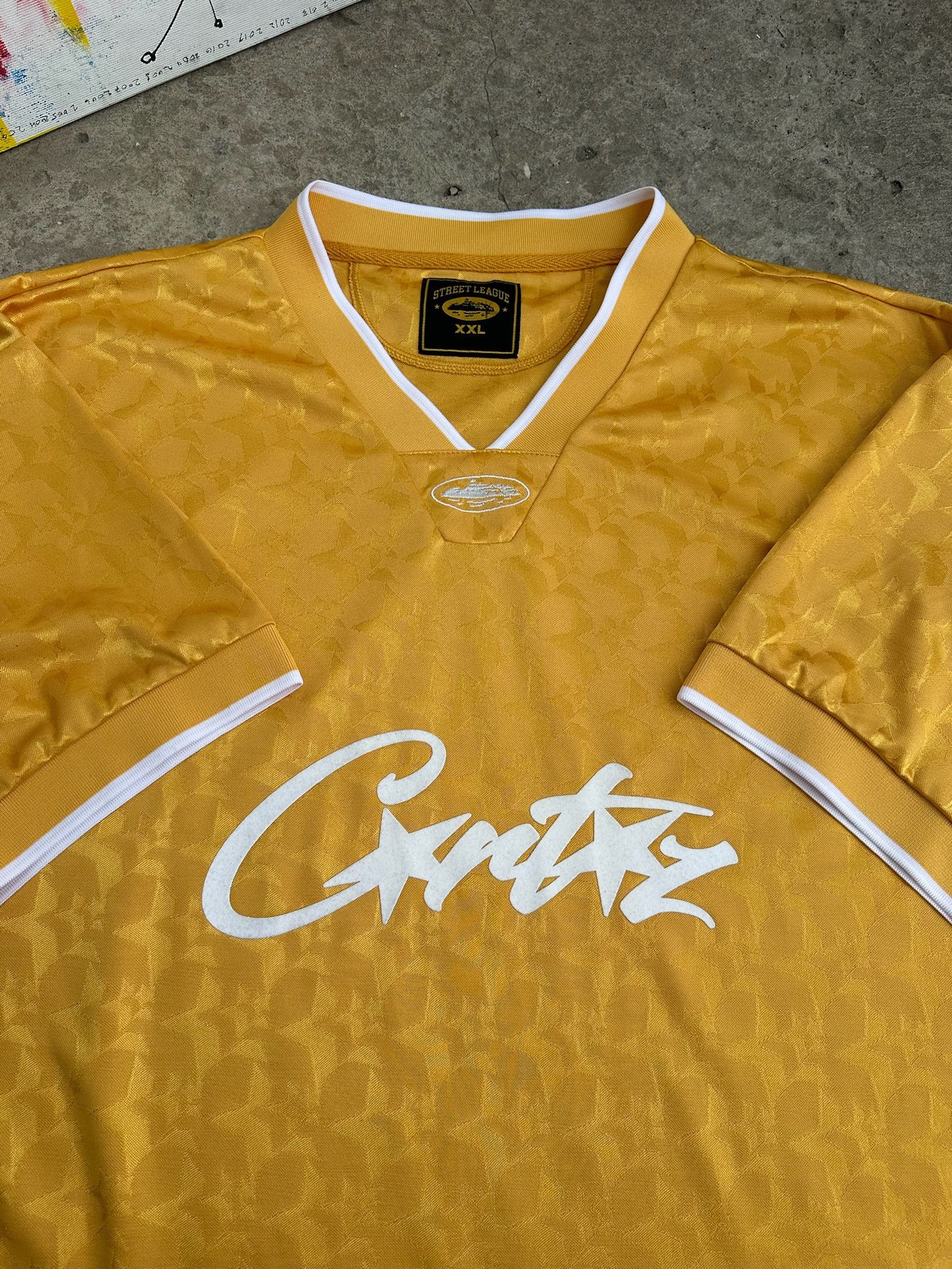 Corteiz Cortez Street League Jersey Yellow Red Size US XXL / EU 58 / 5 - 1 Thumbnail
