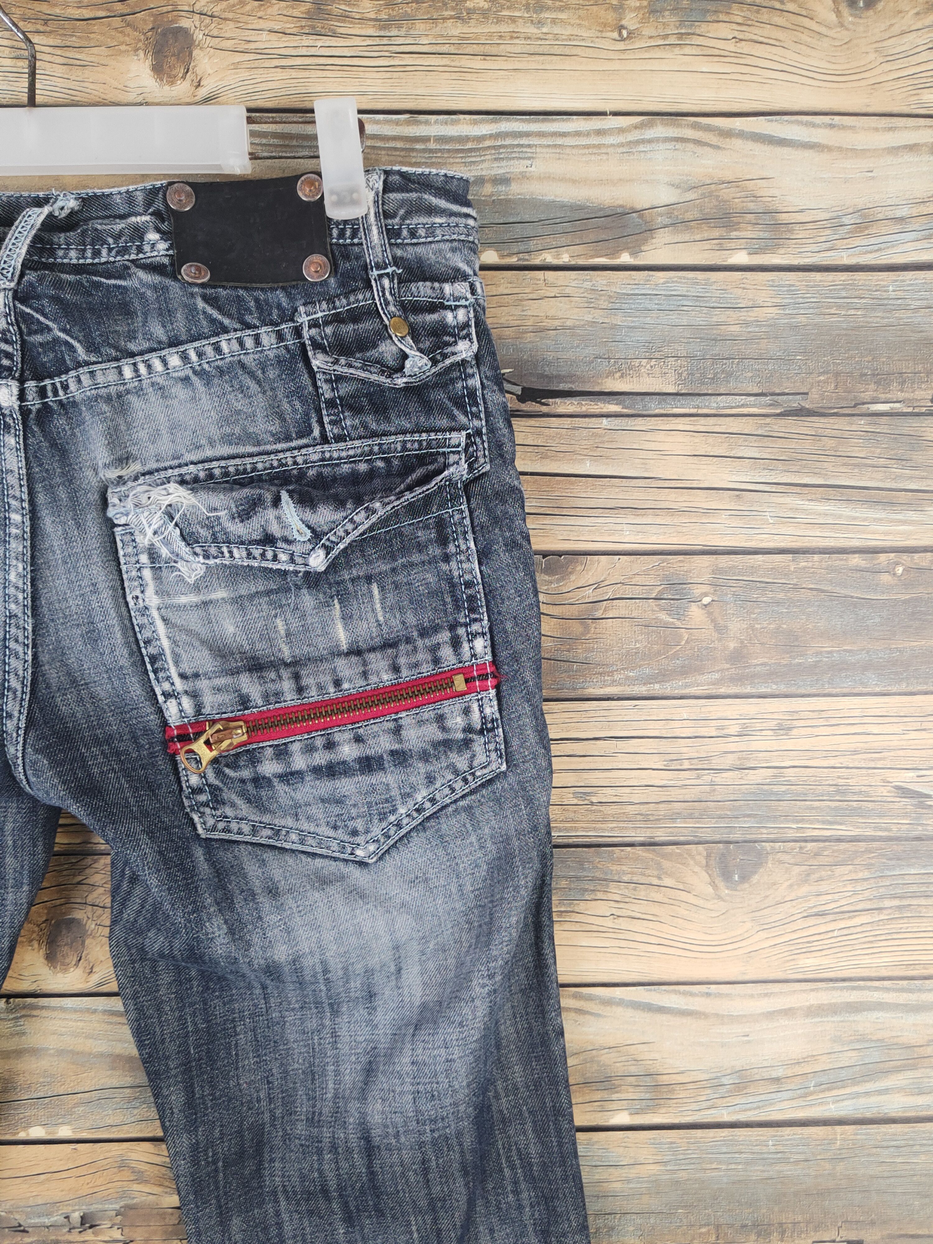 semanticdesign DL Semanticdesign Dark Blue Distressed Ripped Jeans #46-012 Size US 32 / EU 48 - 10 Thumbnail