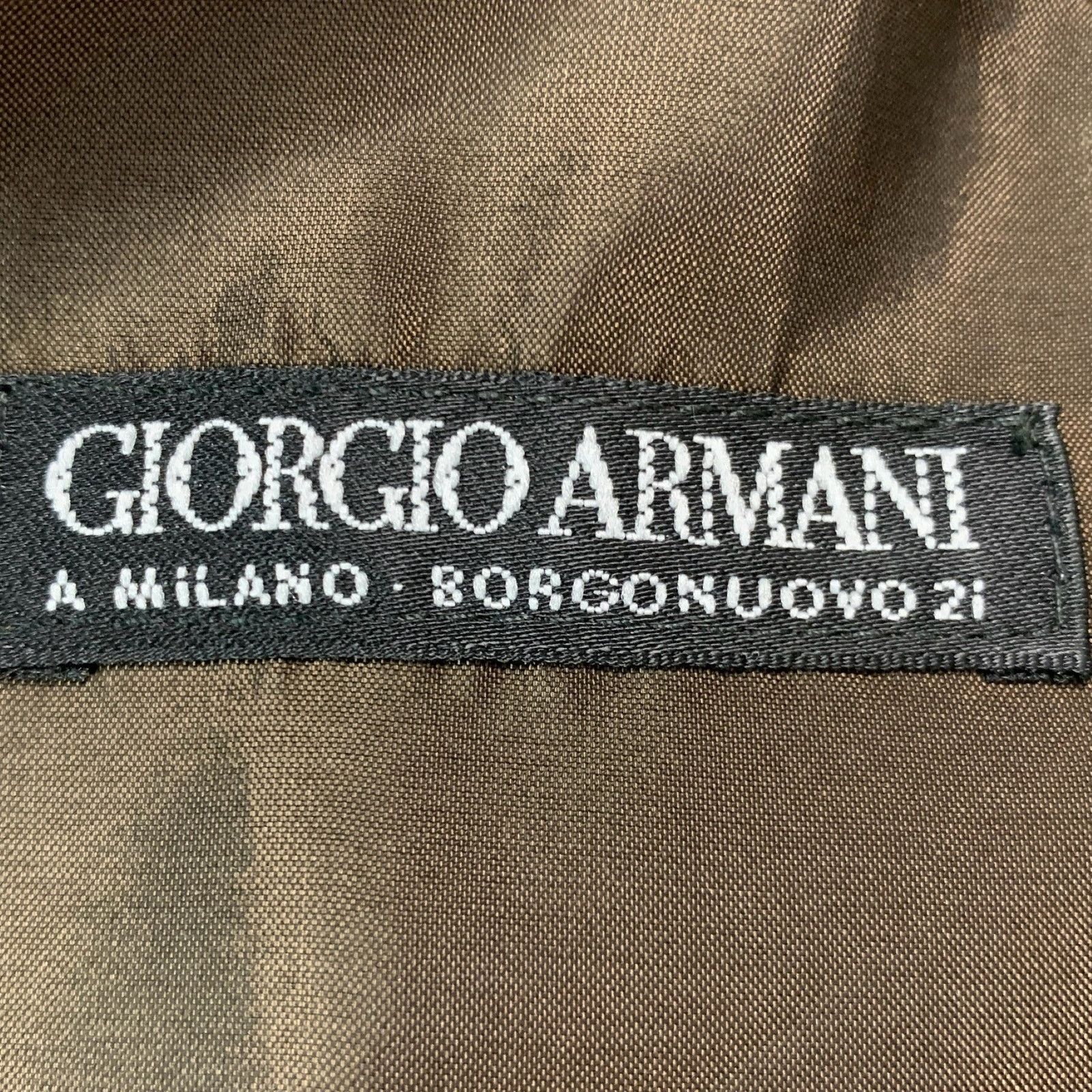 Giorgio Armani GIORGIO ARMANI Size 44 Brown Velvet Cotton Buttoned Vest Size 44R - 4 Thumbnail