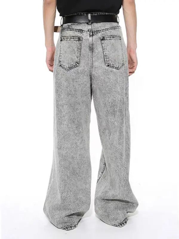 VIBE Vintage wash baggy micro flare jeans Size US 30 / EU 46 - 5 Thumbnail