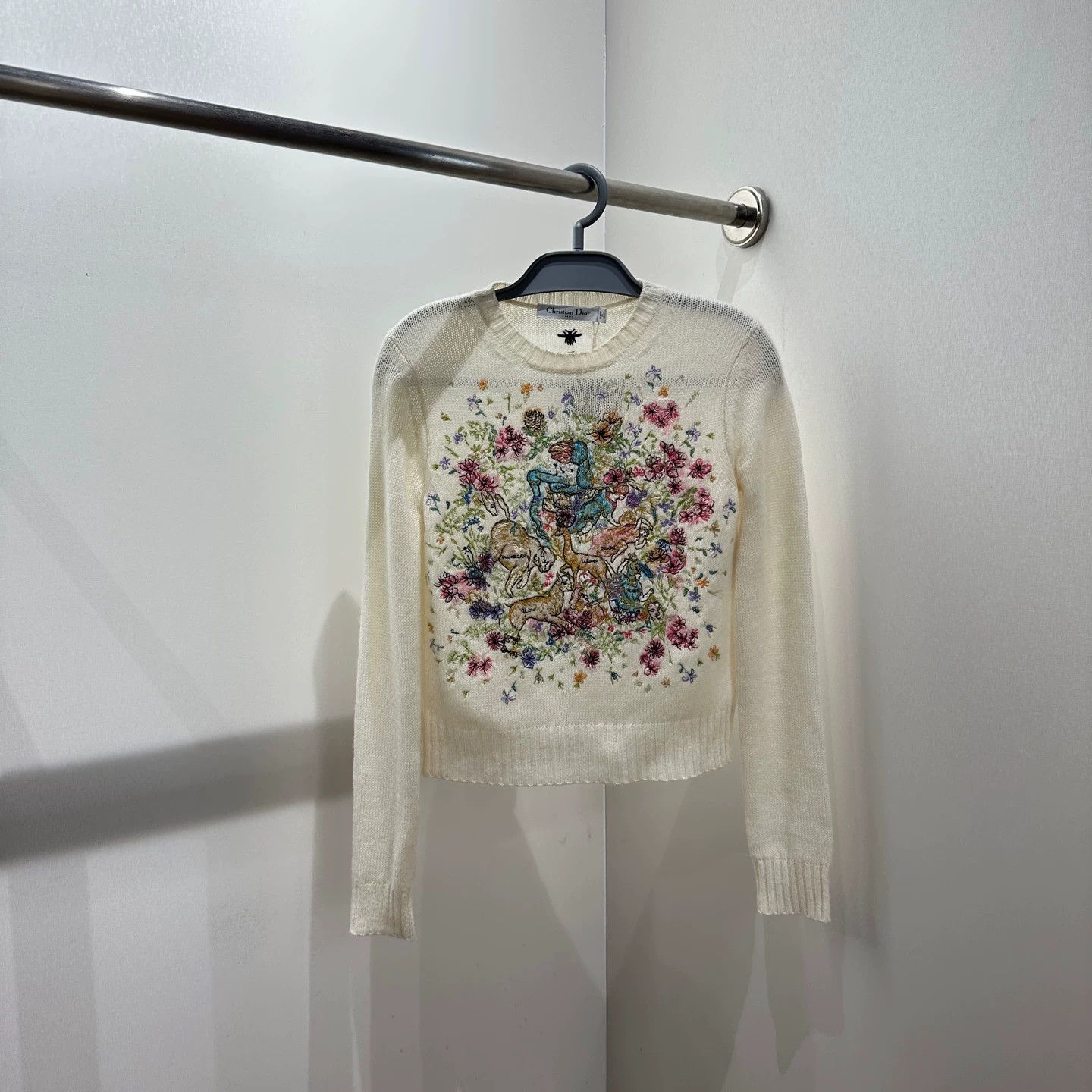 Christian Dior Monsieur Christian Dior mar255 floral cashmere sweater 34 Size XS / US 0-2 / IT 36-38 - 1 Thumbnail