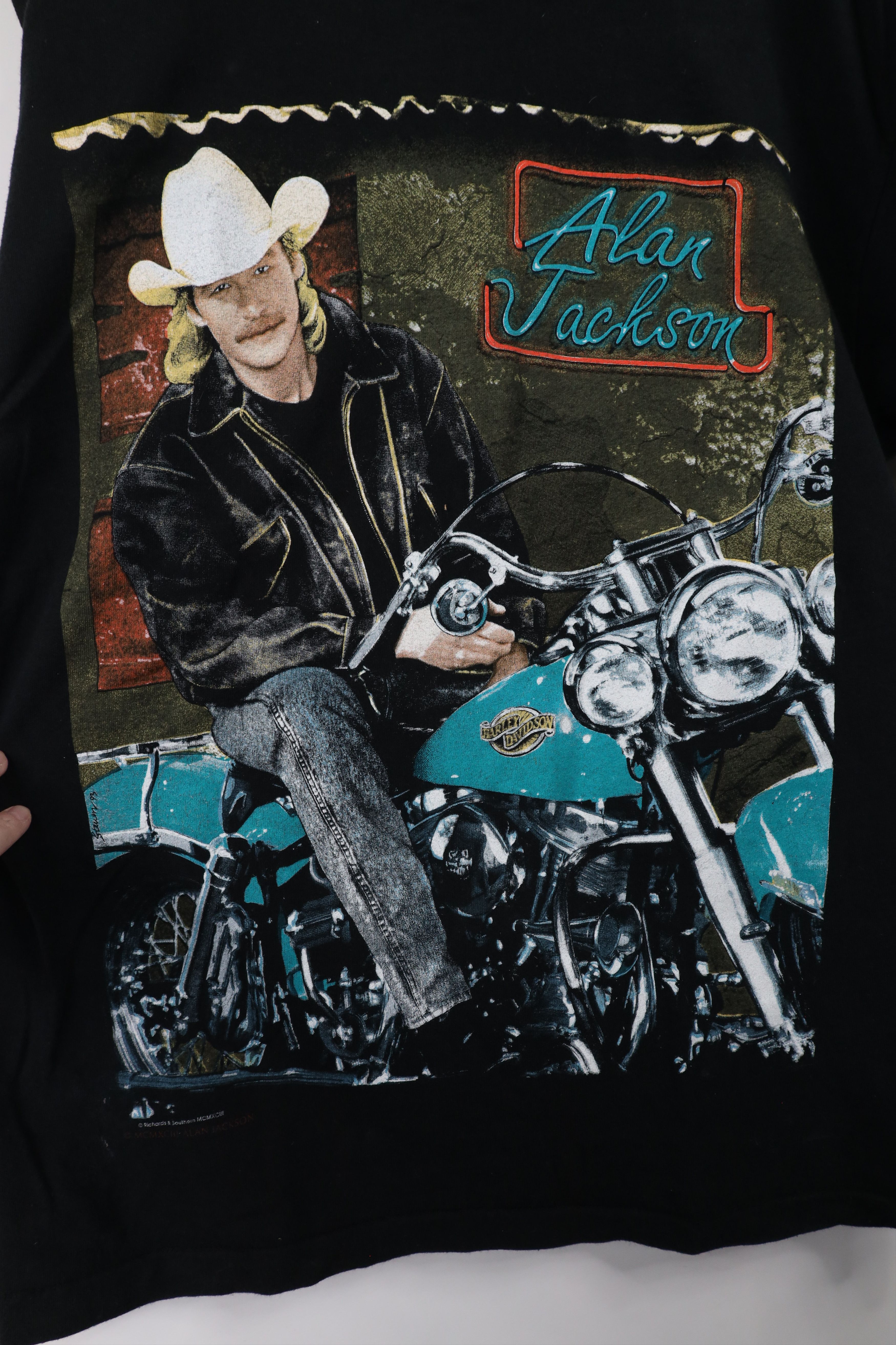 Vintage Vintage 90s Print Alan Jackson Country Music T-Shirt USA Size US L / EU 52-54 / 3 - 4 Thumbnail