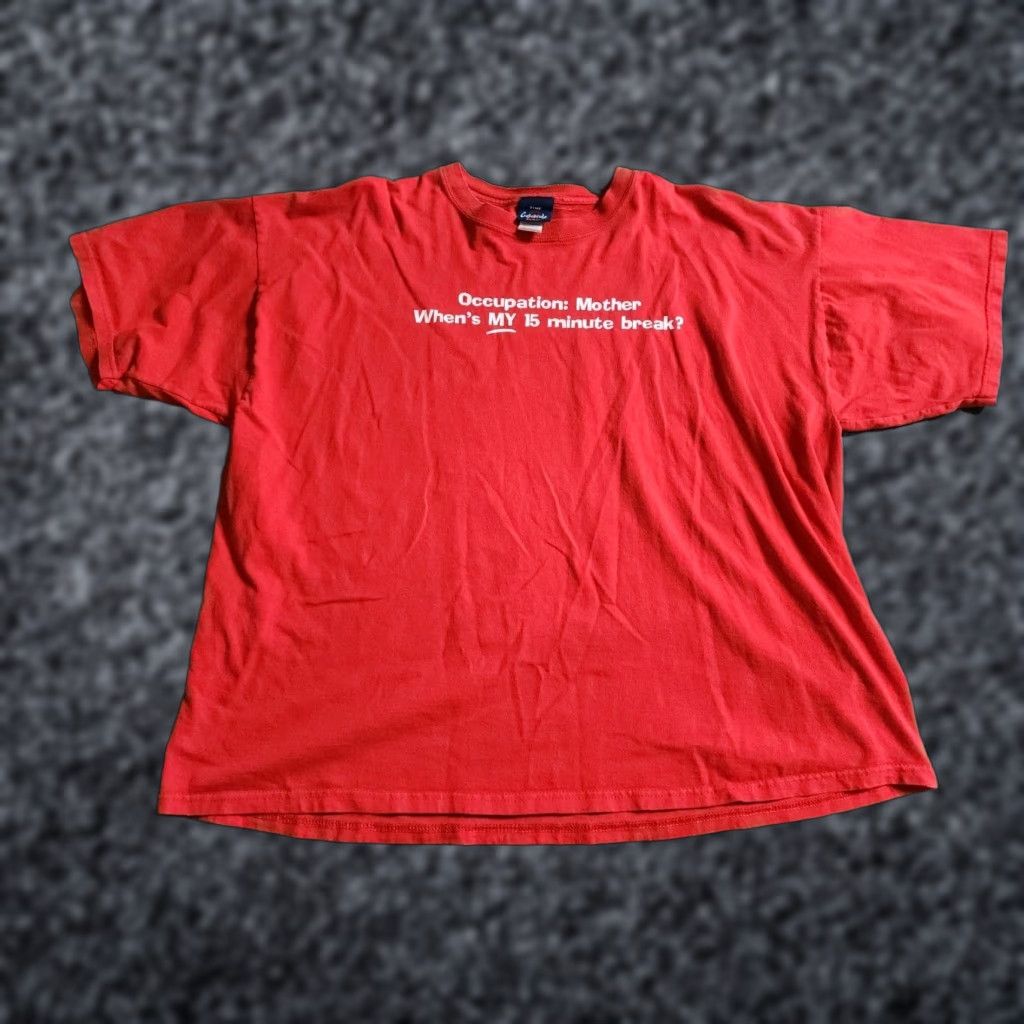 MOTHER VINTAGE Time 2 Celebrate Womens Plus 22/24 T-Shirt Short Sleeve Crew Neck Red 15 Minute Break Funny Shirt Womens Size 3XL / US 20-22 - 1 Thumbnail
