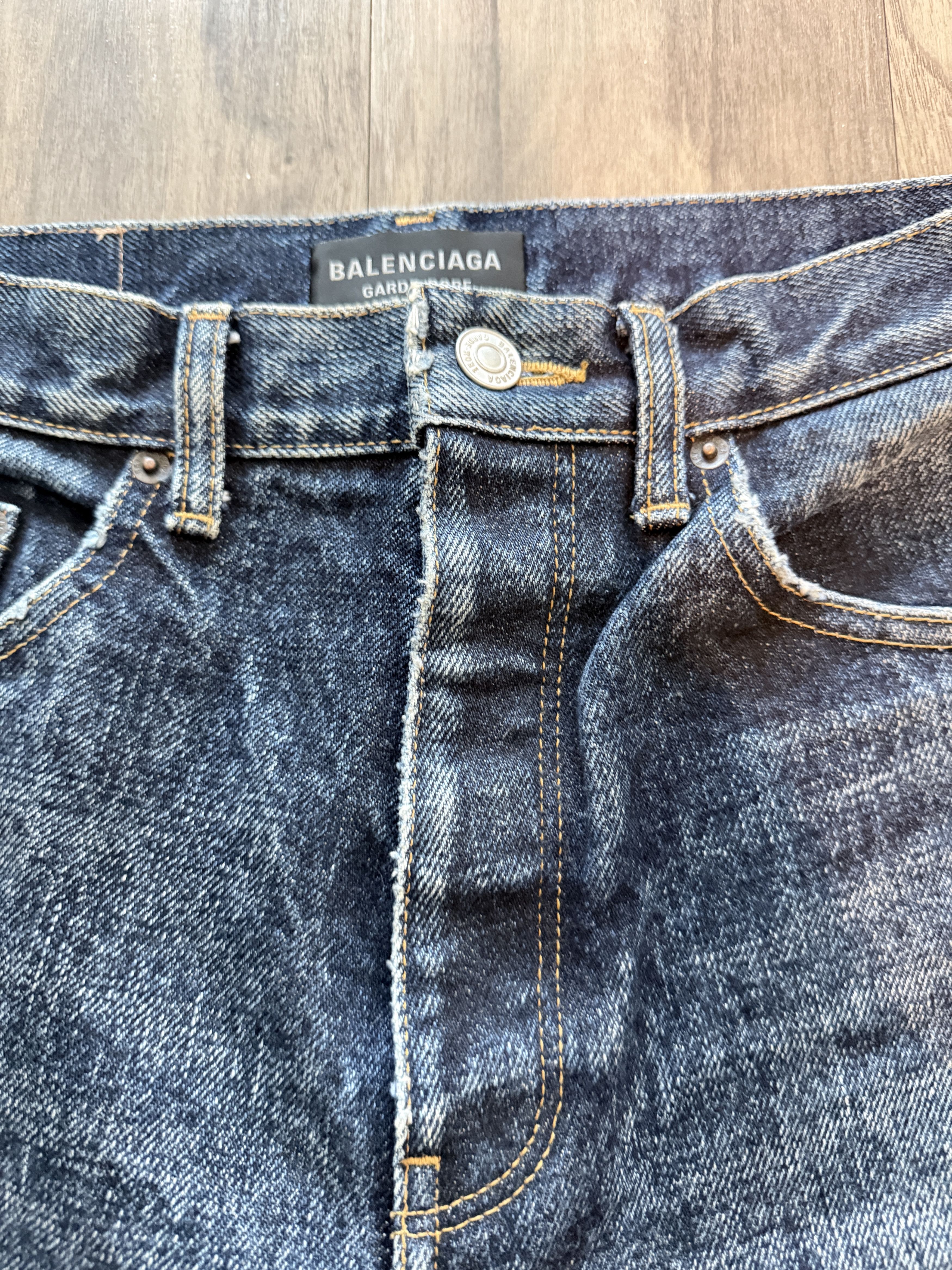 Balenciaga Balenciaga Made in Japan Heavyweight Garde-Robe Denim Jeans Size US 30 / EU 46 - 3 Thumbnail