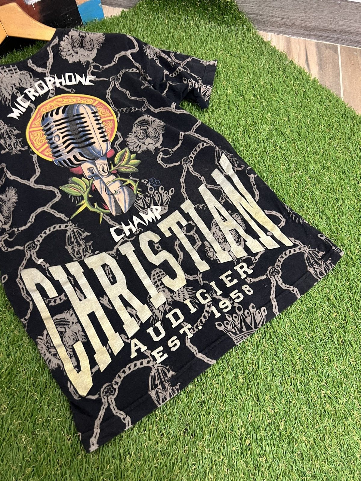 Christian Audigier × Ed Hardy × Vintage Vintage Christian Audigier “Champ” Black T-Shirt Size US M / EU 48-50 / 2 - 9 Thumbnail