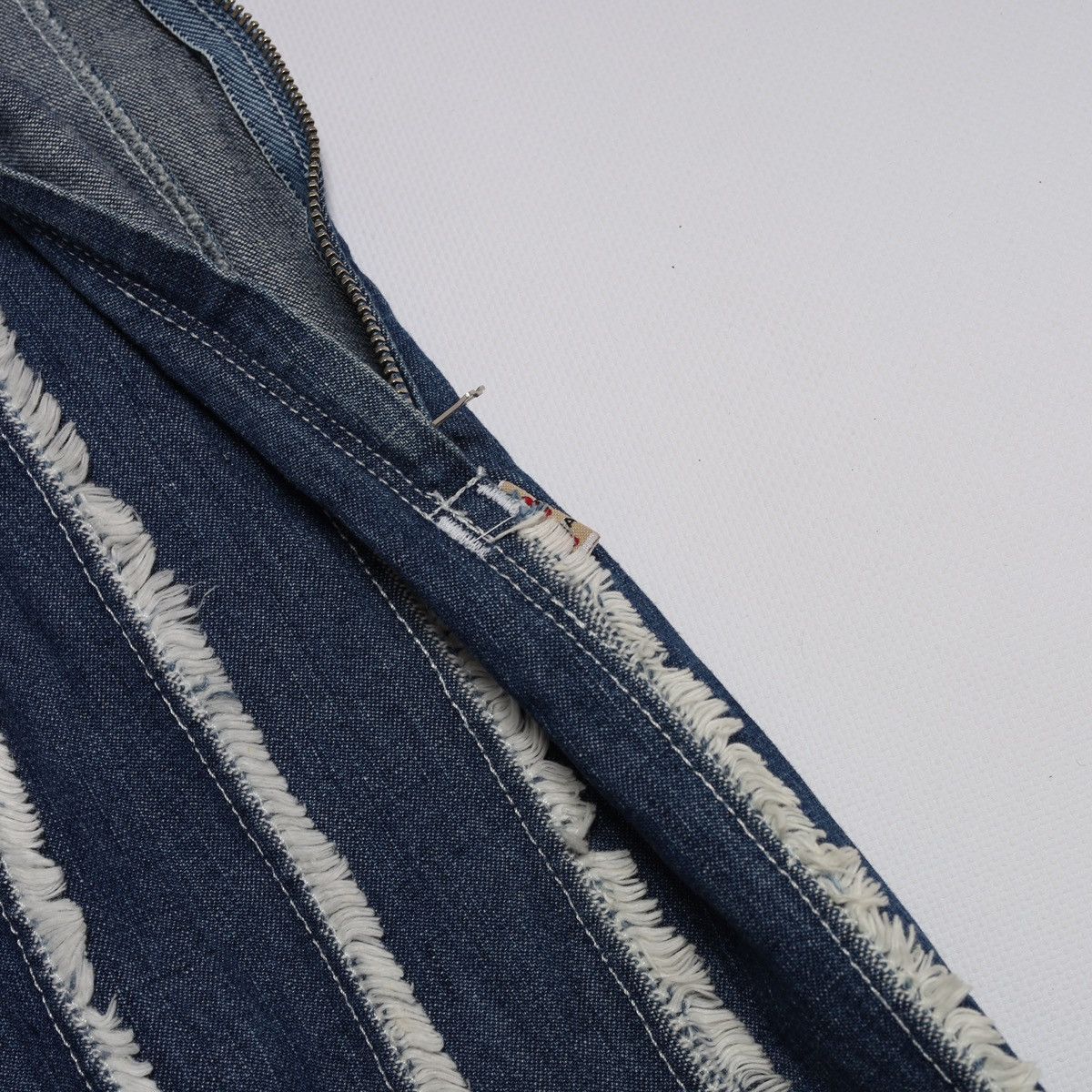 Jean Paul Gaultier Jean Paul Gaultier JPG Jeans Denim Raw Edge Fringe Dress Max Size M / US 6-8 / IT 42-44 - 17 Thumbnail