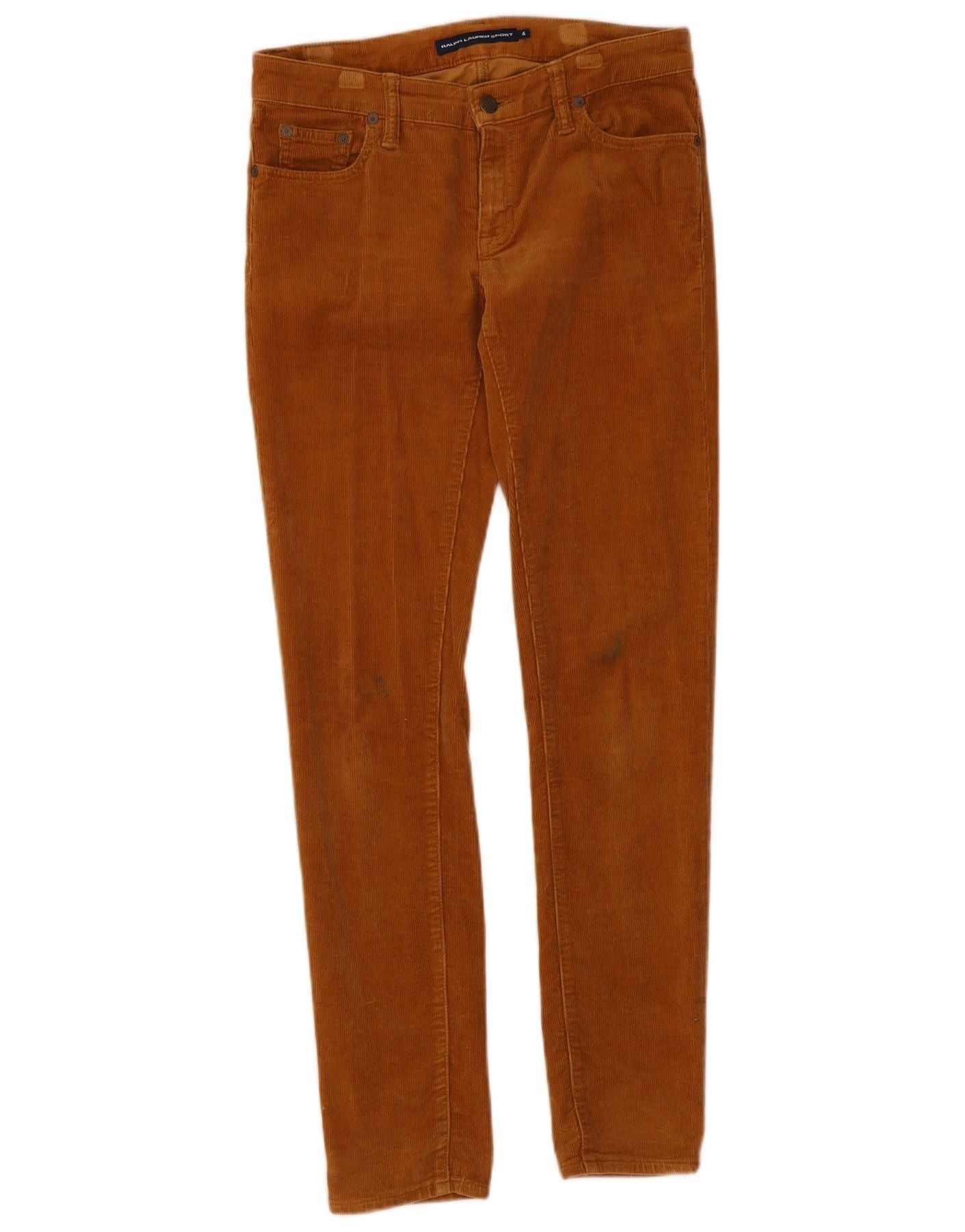 Ralph Lauren Womens Skinny Corduroy Trousers US 4 Small W32 L32 Beige Size 25" / US 0 / IT 36 - 1 Thumbnail