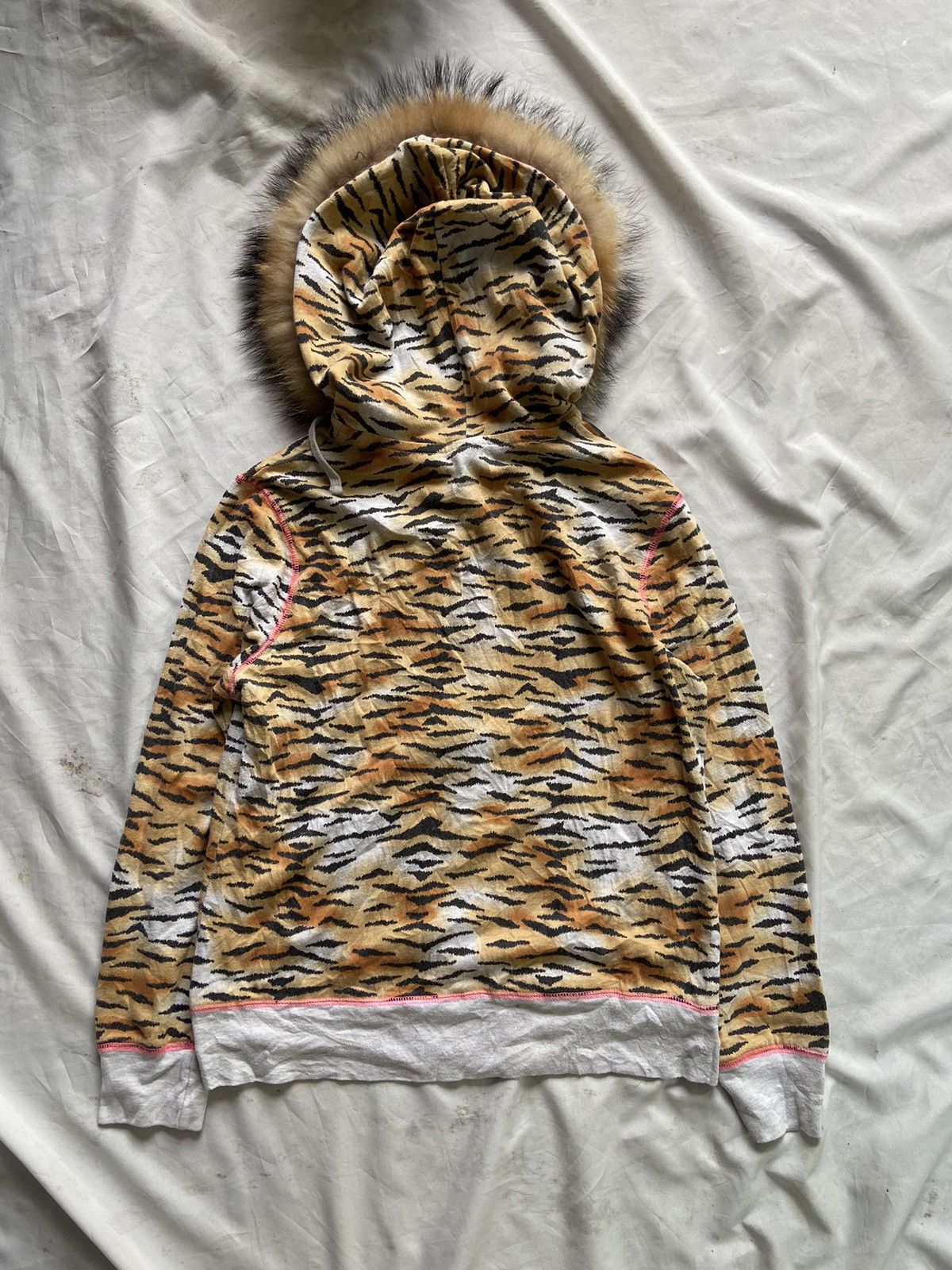 Japanese Brand TIGER PRINTED FUR ZIP HOODIE Size US S / EU 44-46 / 1 - 10 Thumbnail