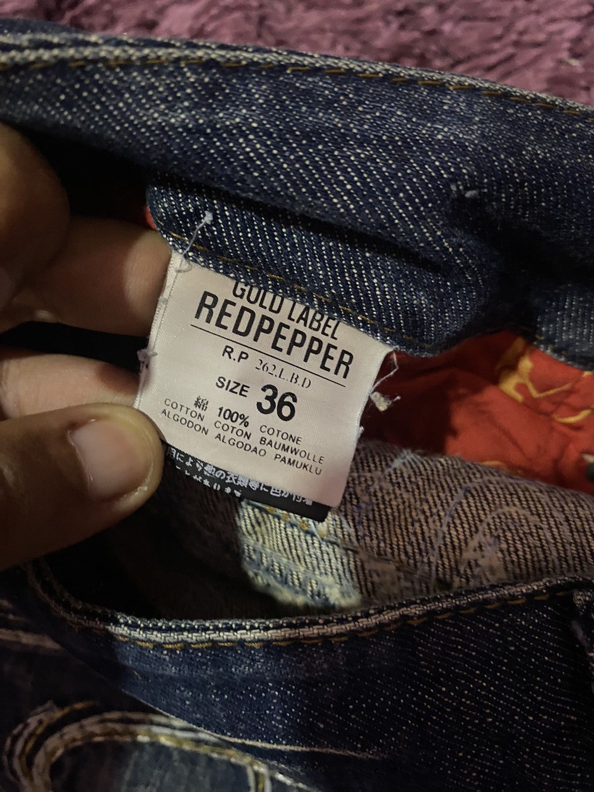 Japanese Brand × Vintage Vintage Redpepper Gold Label Straight Cut Jeans Size US 36 / EU 52 - 12 Thumbnail