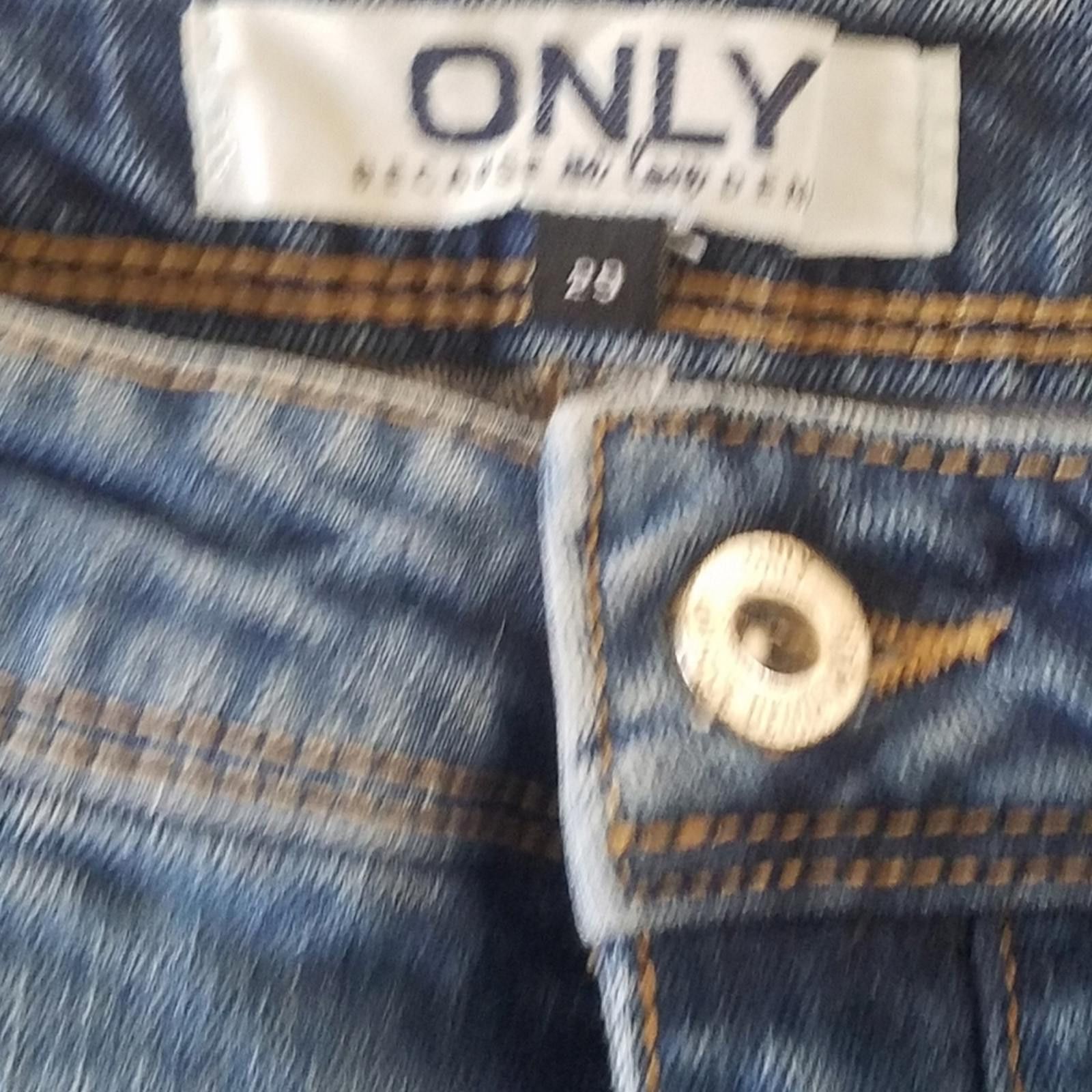 USA Olympics ONLY Women's Blue Denim Shorts Size 29 Size 29" - 3 Thumbnail