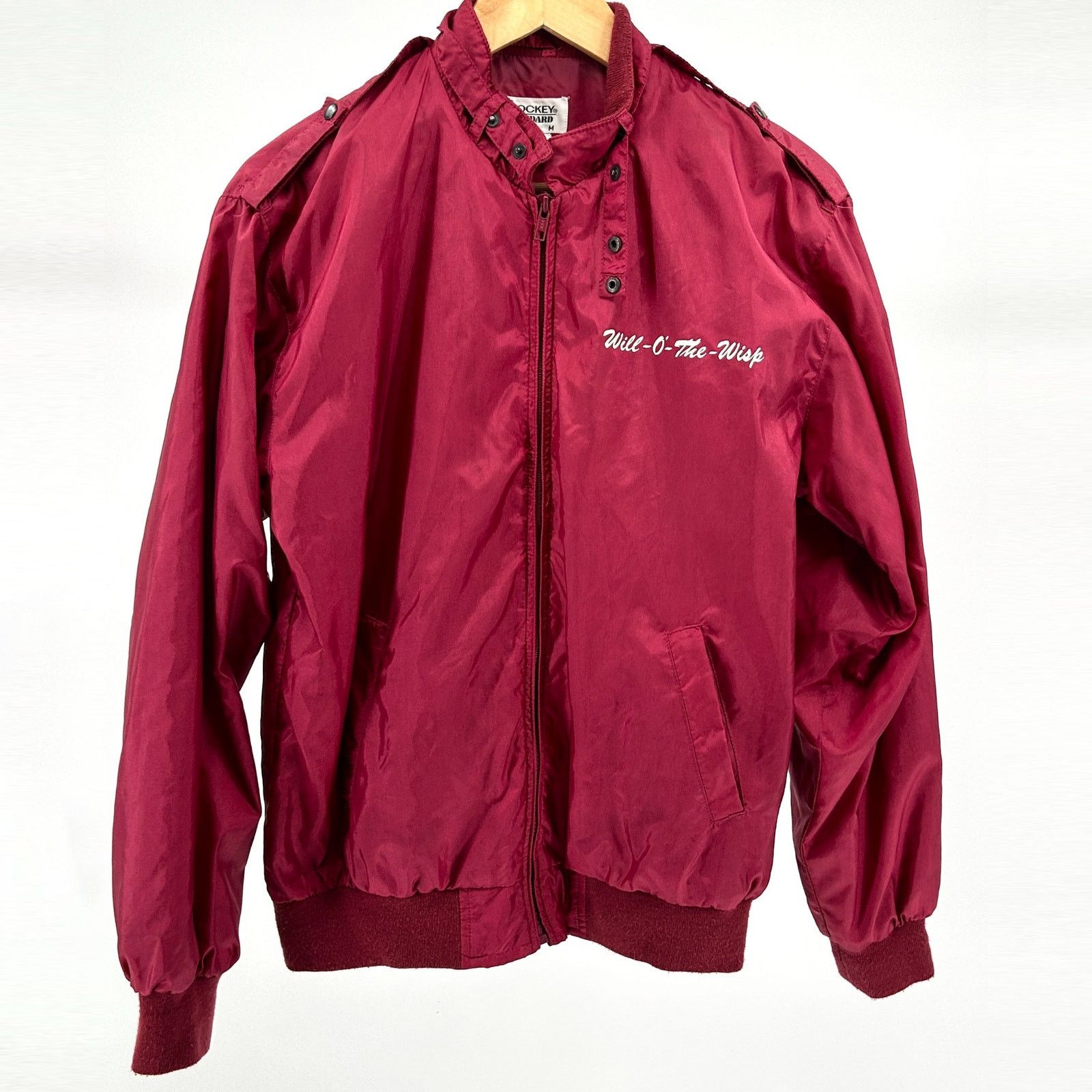 Jockey Vintage 80s Jockey Standard Issue Burgundy Bomber Jacket Size US M / EU 48-50 / 2 - 1 Thumbnail