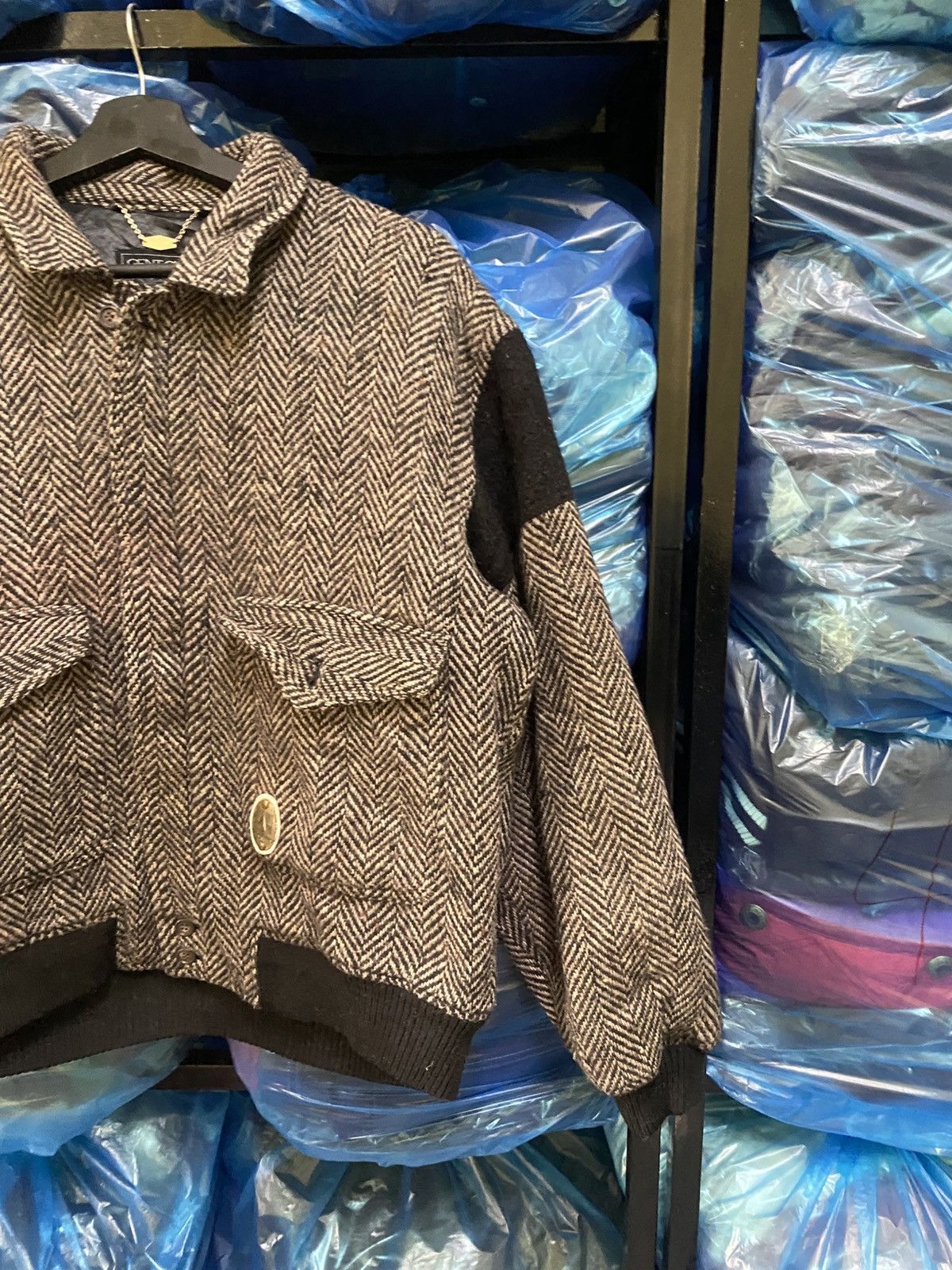 Vintage Gent Club Vintage Japanese Wool Blend Herringbone Jacket Size US M / EU 48-50 / 2 - 4 Thumbnail