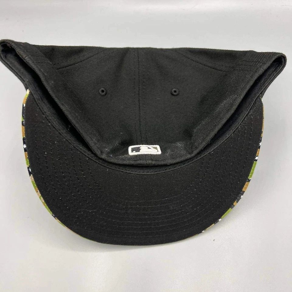New Era Los Angeles LA Dodgers Hat Men 7 3/4 Black Camo MLB Fitted Size ONE SIZE - 7 Thumbnail