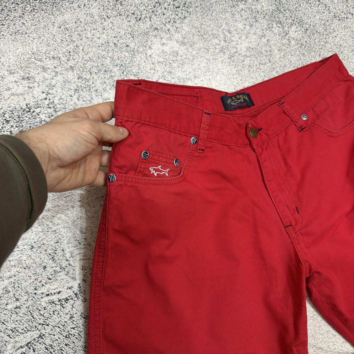 Designer × Paul & Shark Paul & Shark Mens Red Cotton Shorts 36size Size US 36 / EU 52 - 3 Thumbnail
