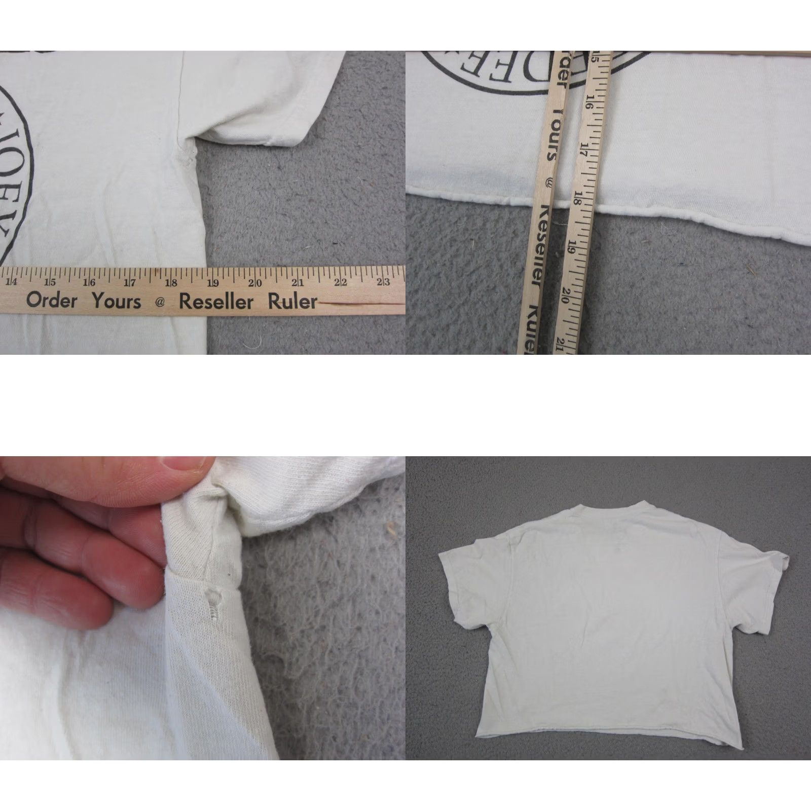 Vintage VINTAGE Ramones Shirt Womens M White Cropped Crew Neck Short Sleeve Classic 90s Womens Ramones Shirt Size M / US 6-8 / IT 42-44 - 8 Thumbnail