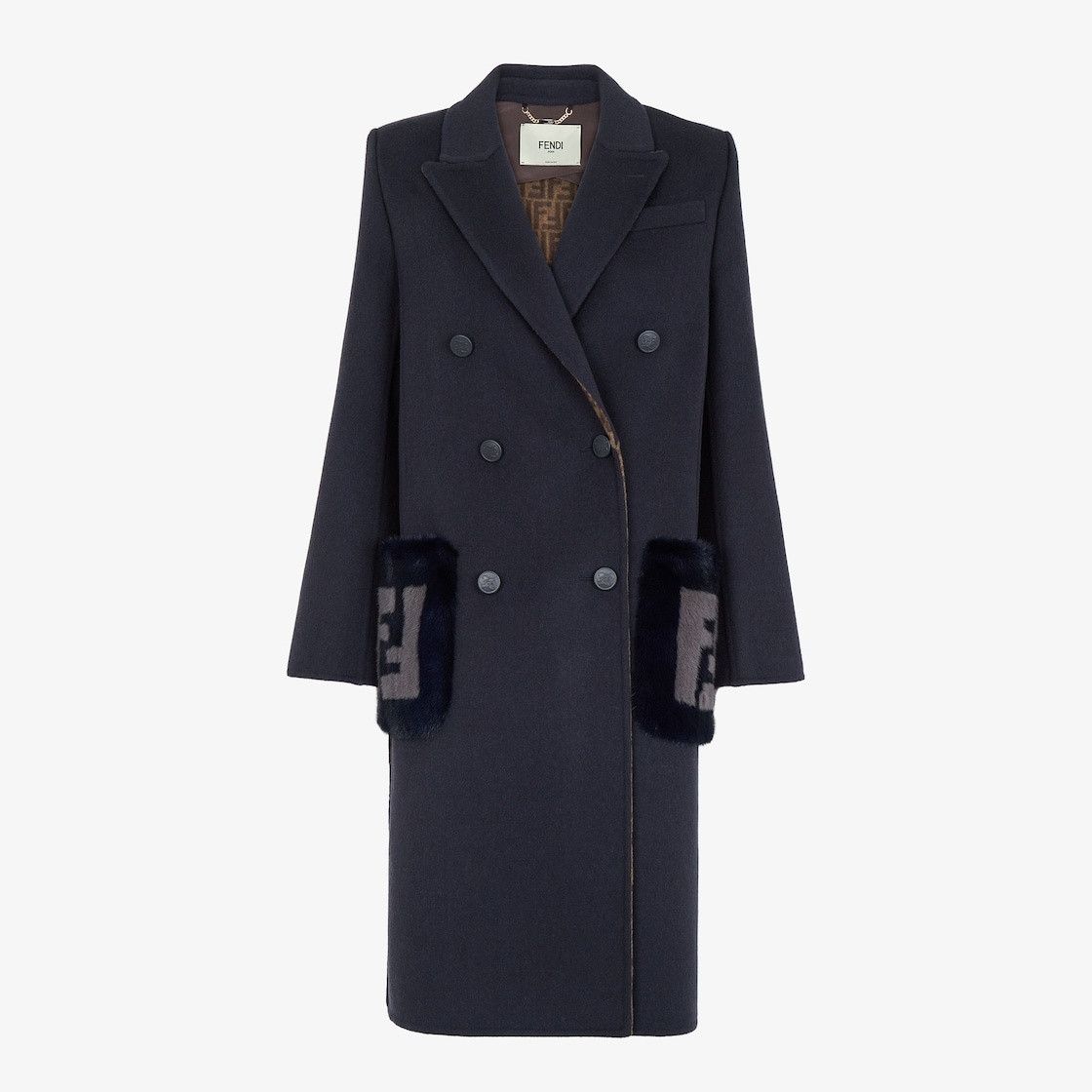 Fendi o1w1db10425 Coat in Navy Size M / US 6-8 / IT 42-44 - 1 Thumbnail