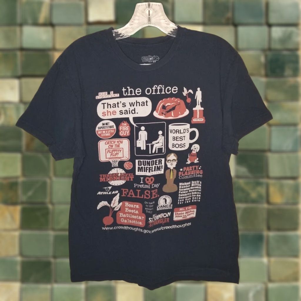 Vintage The Office Mens Blue Quotes Short Sleeve T-Shirt M Size US M / EU 48-50 / 2 - 1 Thumbnail