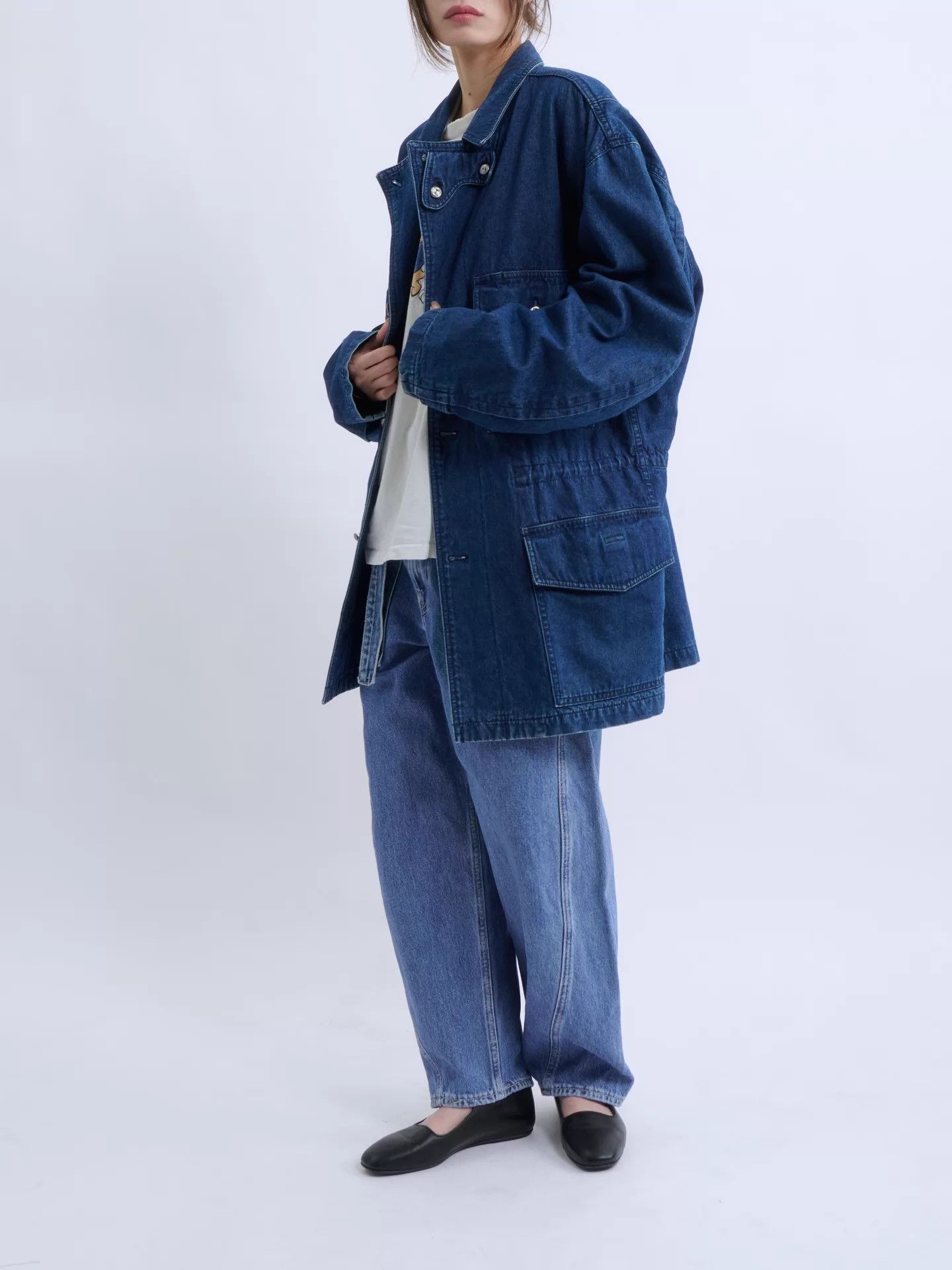 Other Jean of Plantation 80s Rare Denim M65 Silver Button Size US L / EU 52-54 / 3 - 3 Thumbnail