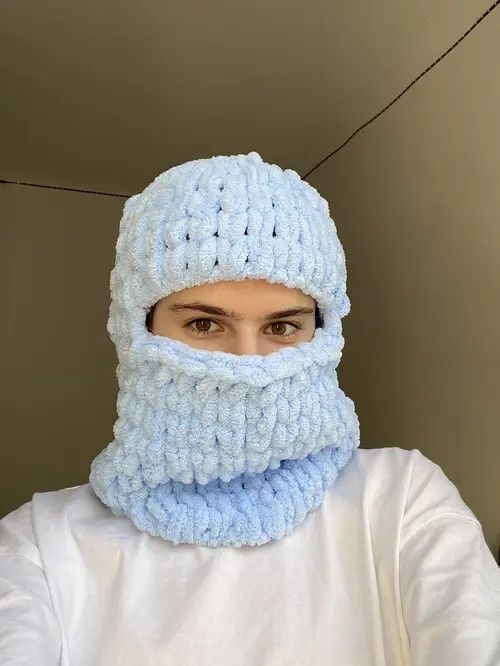 Handmade Handmade Knitted Balaclava Ski Mask Bunny Rabbit Style Size ONE SIZE - 4 Thumbnail