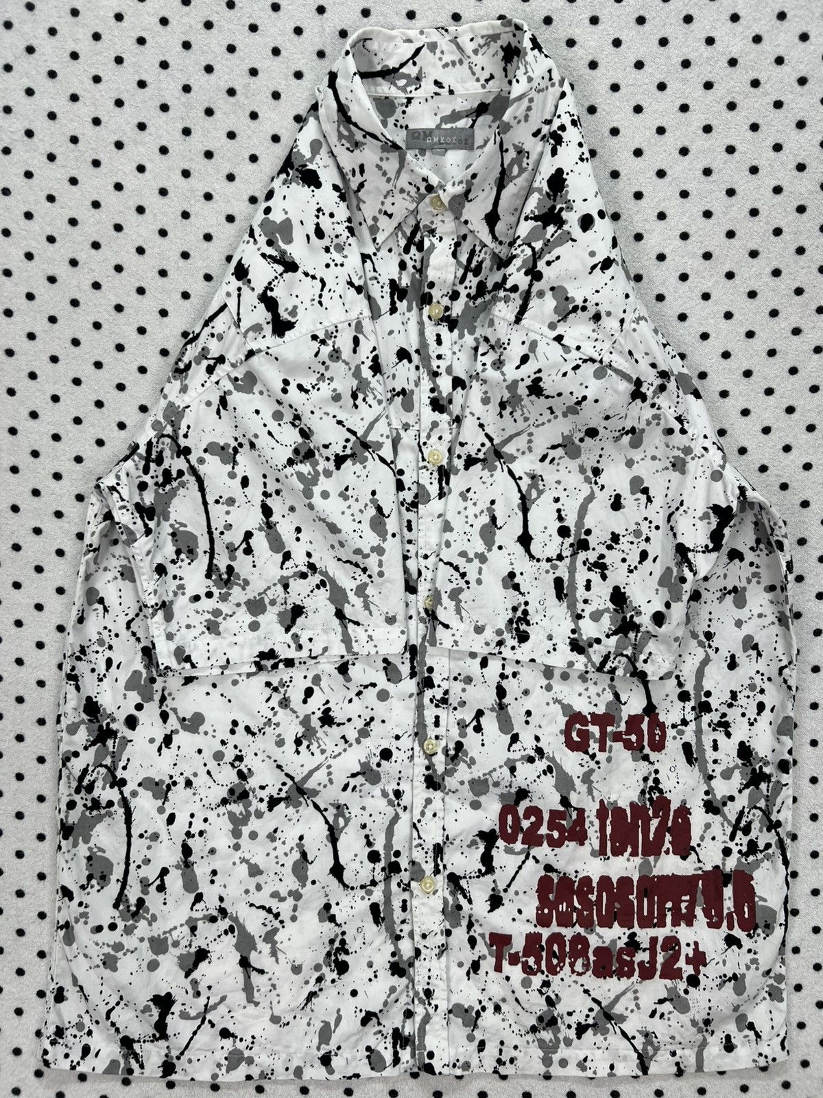 Japanese Brand Omkoe Paint Splatter Pattern Shirt Size US L / EU 52-54 / 3 - 5 Thumbnail