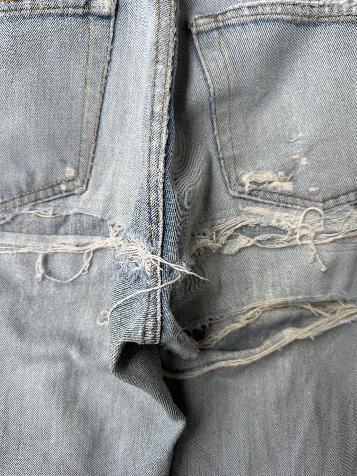 Helmut Lang Helmut Lang 1999 Thrashed Sanded Boot Cut Denim Jeans Size US 32 / EU 48 - 10 Thumbnail
