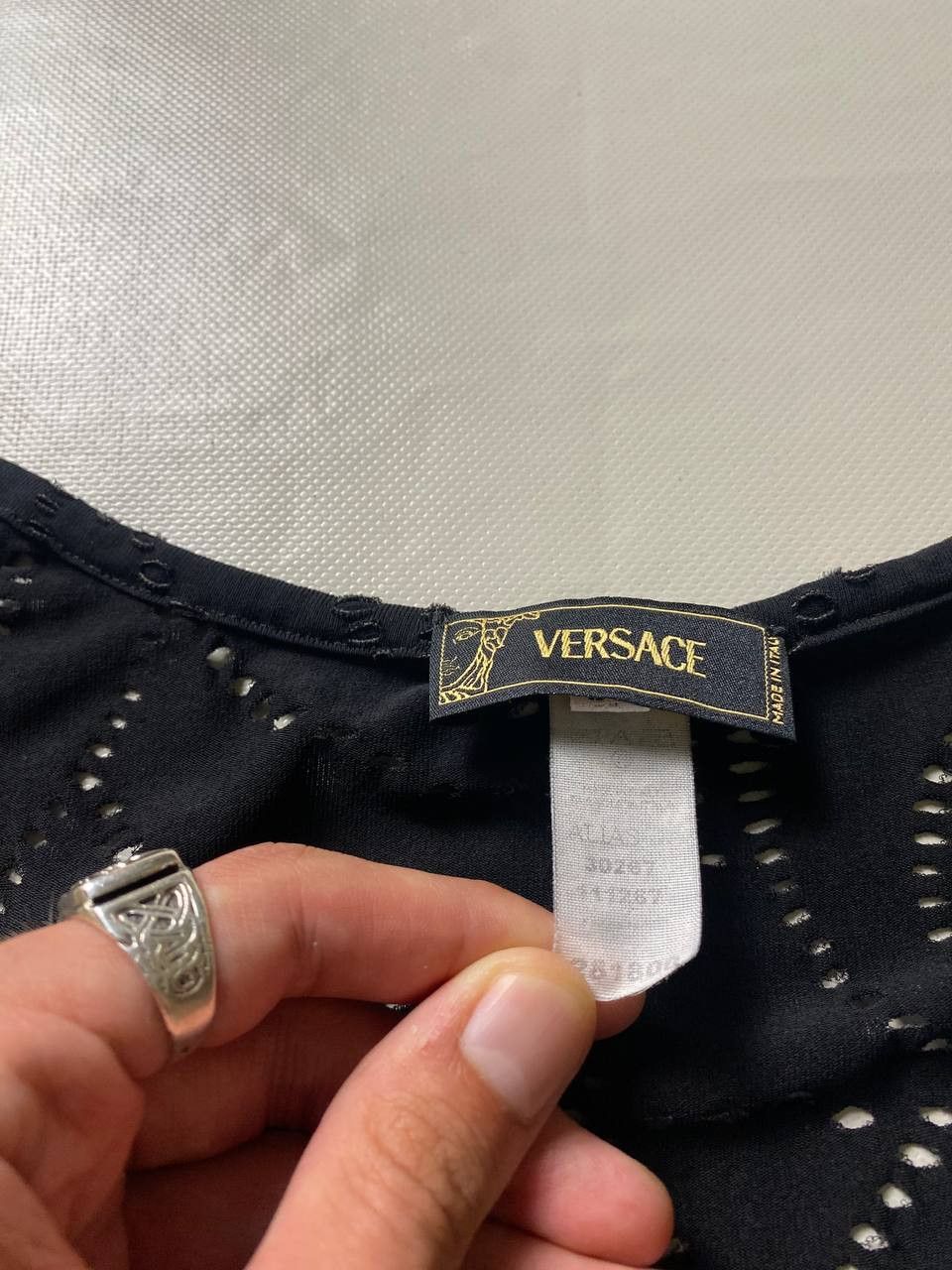 Versace × Vintage Vintage Versace Longsleeve Avant Garde 90s Size M / US 6-8 / IT 42-44 - 2 Thumbnail
