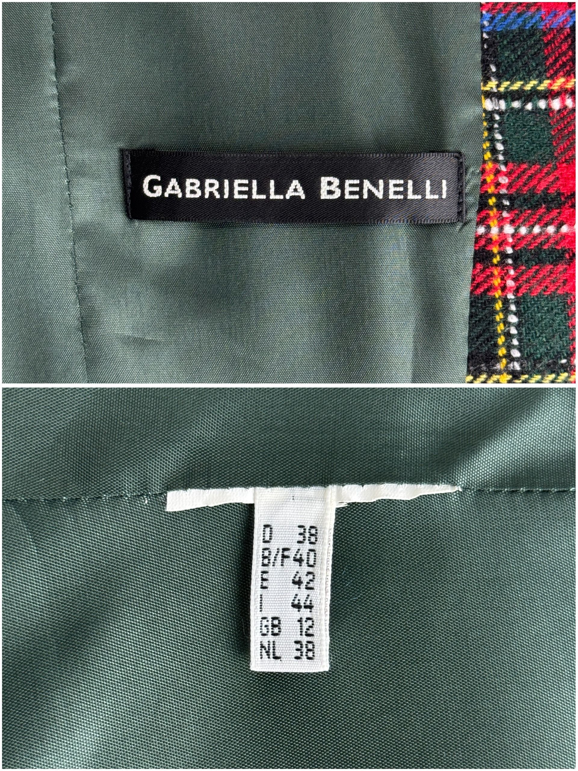 GABRIELLA BENELLI vintage women’s tartan wool blend jacket