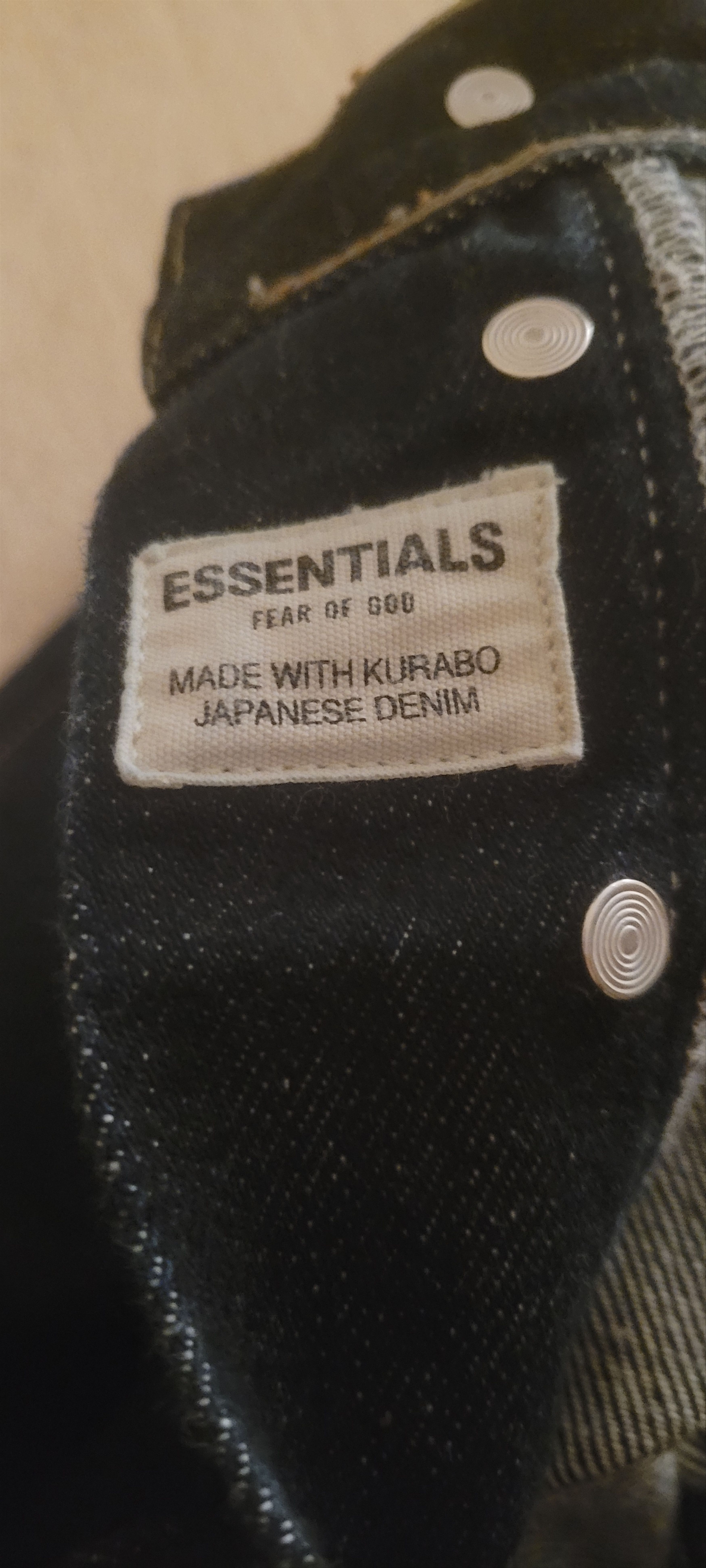 Essentials Essentials Fear of God 2018 Archive Kurabo Japanese Denim Size US 32 / EU 48 - 3 Thumbnail