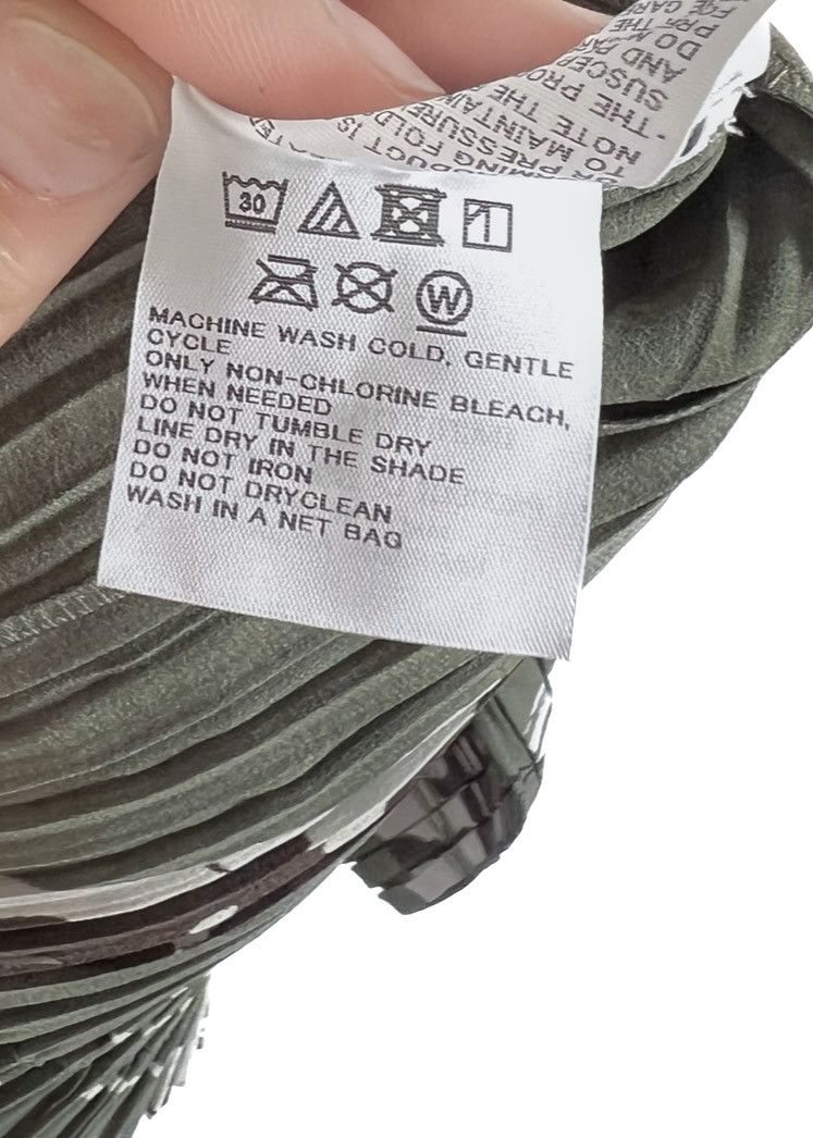 Issey Miyake Issey Miyake RC Doro Khaki Green Printed Pleated Cardigan Size M / US 6-8 / IT 42-44 - 8 Thumbnail