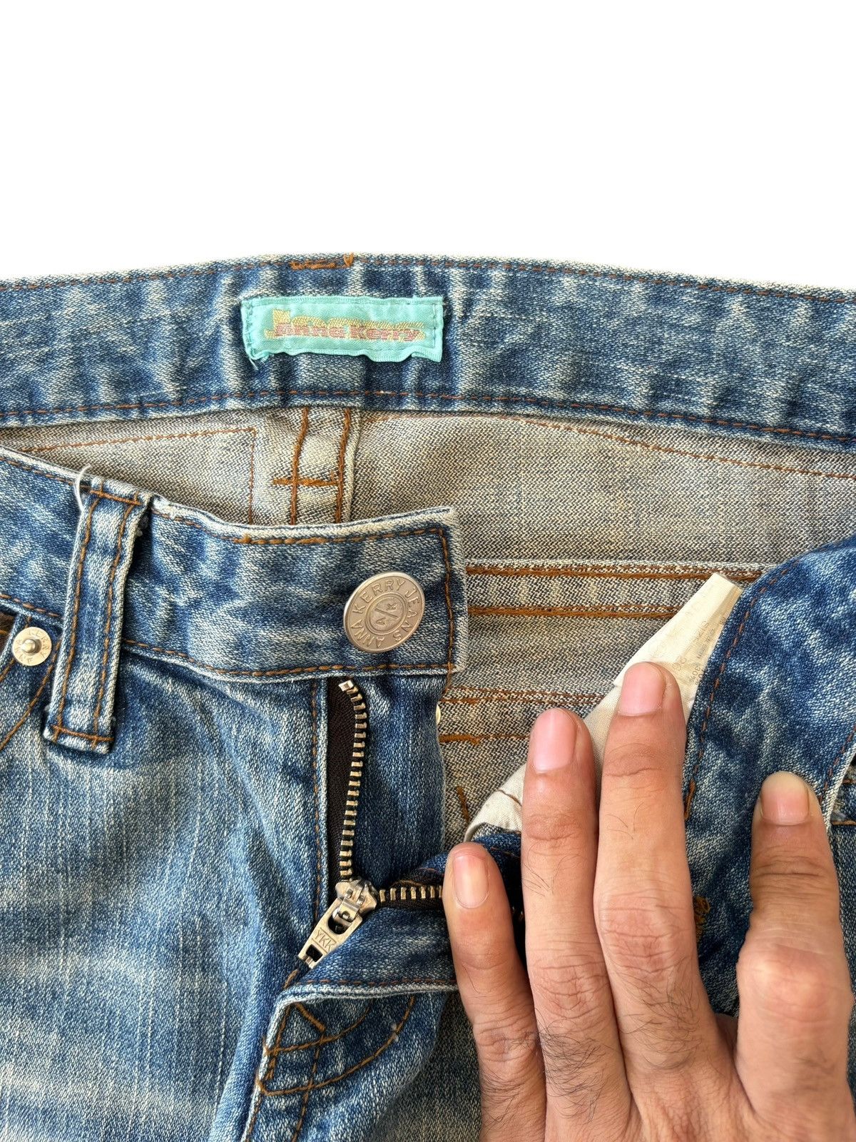 Diesel Vintage Japanese Brand Distress Low Rise Flare Jeans Size 27" / US 4 / IT 40 - 5 Thumbnail