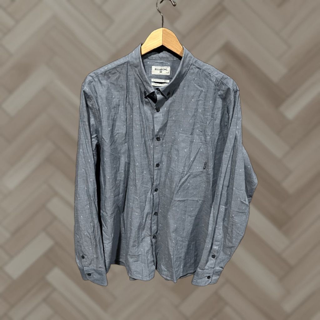 Billabong Billabong Mens Button-Up Shirt XL Blue Long Sleeve Stretch Premium Size US XL / EU 56 / 4 - 1 Thumbnail