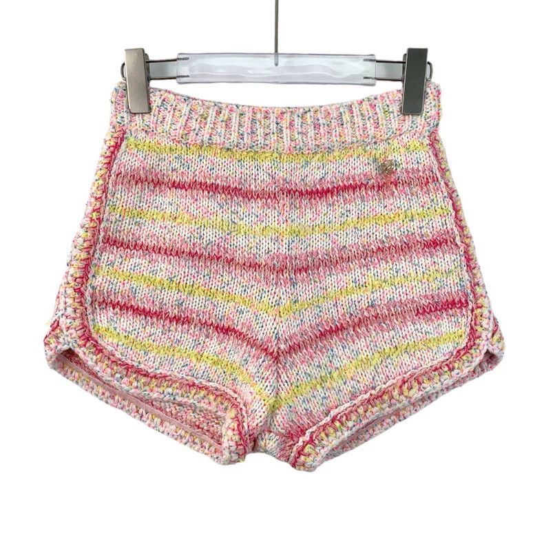 Chanel Chanel Multicolor Striped Cotton Knit Shorts - dmc Size US 34 / EU 50 - 1 Thumbnail