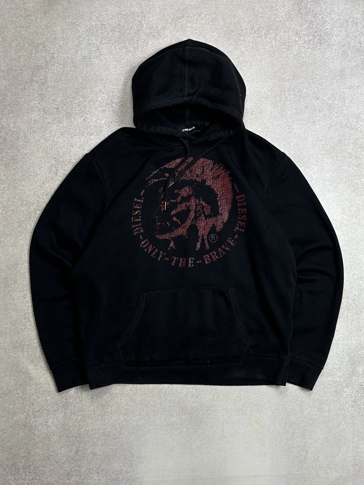 Diesel Vintage Diesel Brave Big Logo Hoodie Rare L Size US L / EU 52-54 / 3 - 1 Thumbnail