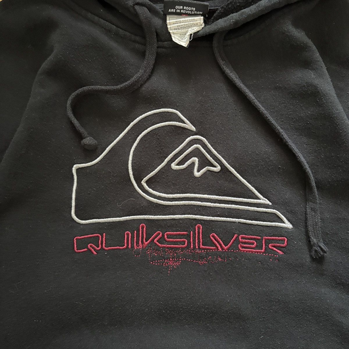 Quicksilver Vintage y2k black quiksilver hoodie with embroidery surfwear Size US M / EU 48-50 / 2 - 4 Thumbnail