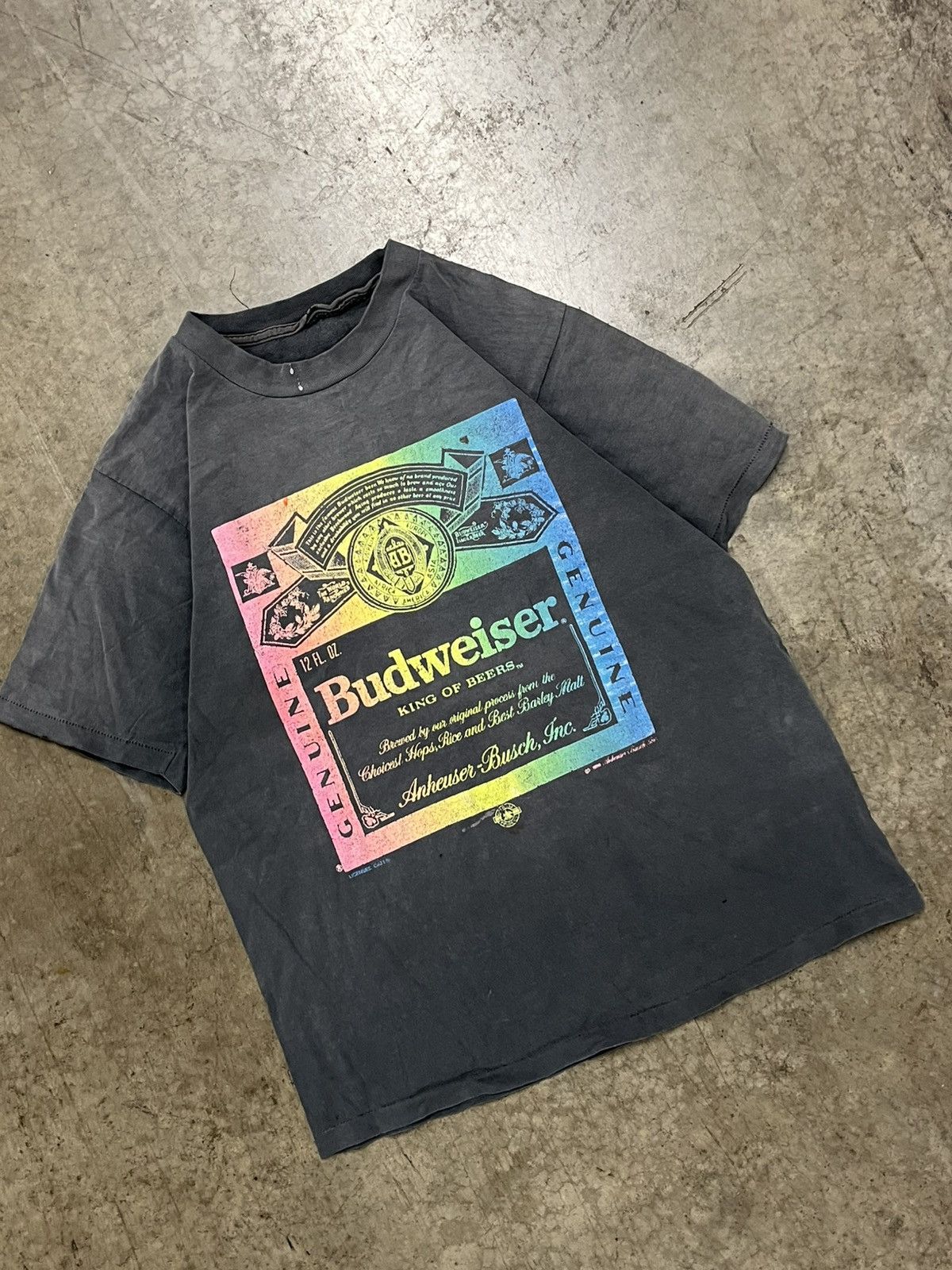 Budweiser × Vintage Vintage Budweiser sun faded 90s tee shirt rare hype alcohol Size US L / EU 52-54 / 3 - 2 Thumbnail