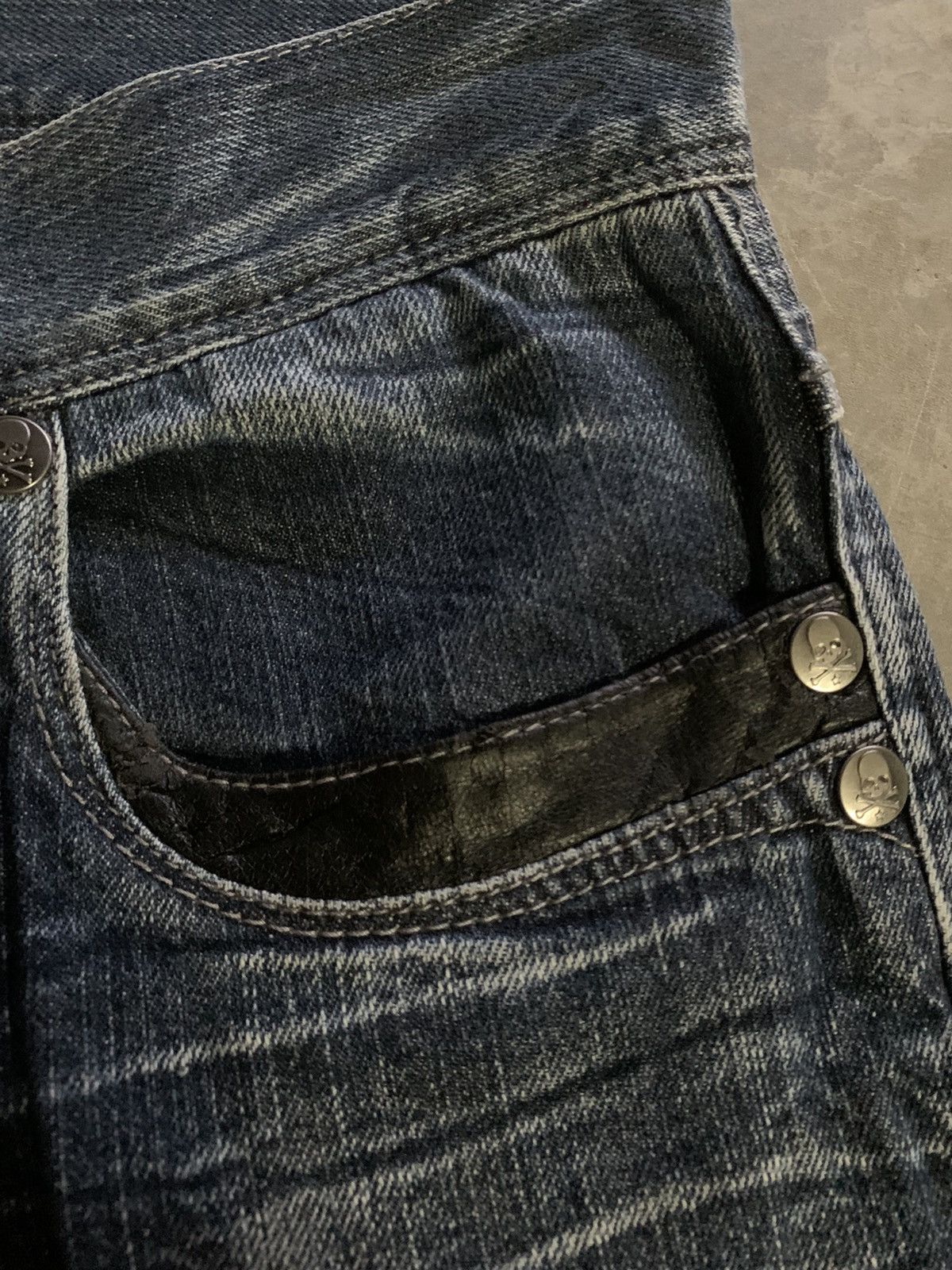 If Six Was Nine ROOT THREE STYLE honeycomb whiskered wash jeans punk goth Size US 33 - 11 Thumbnail