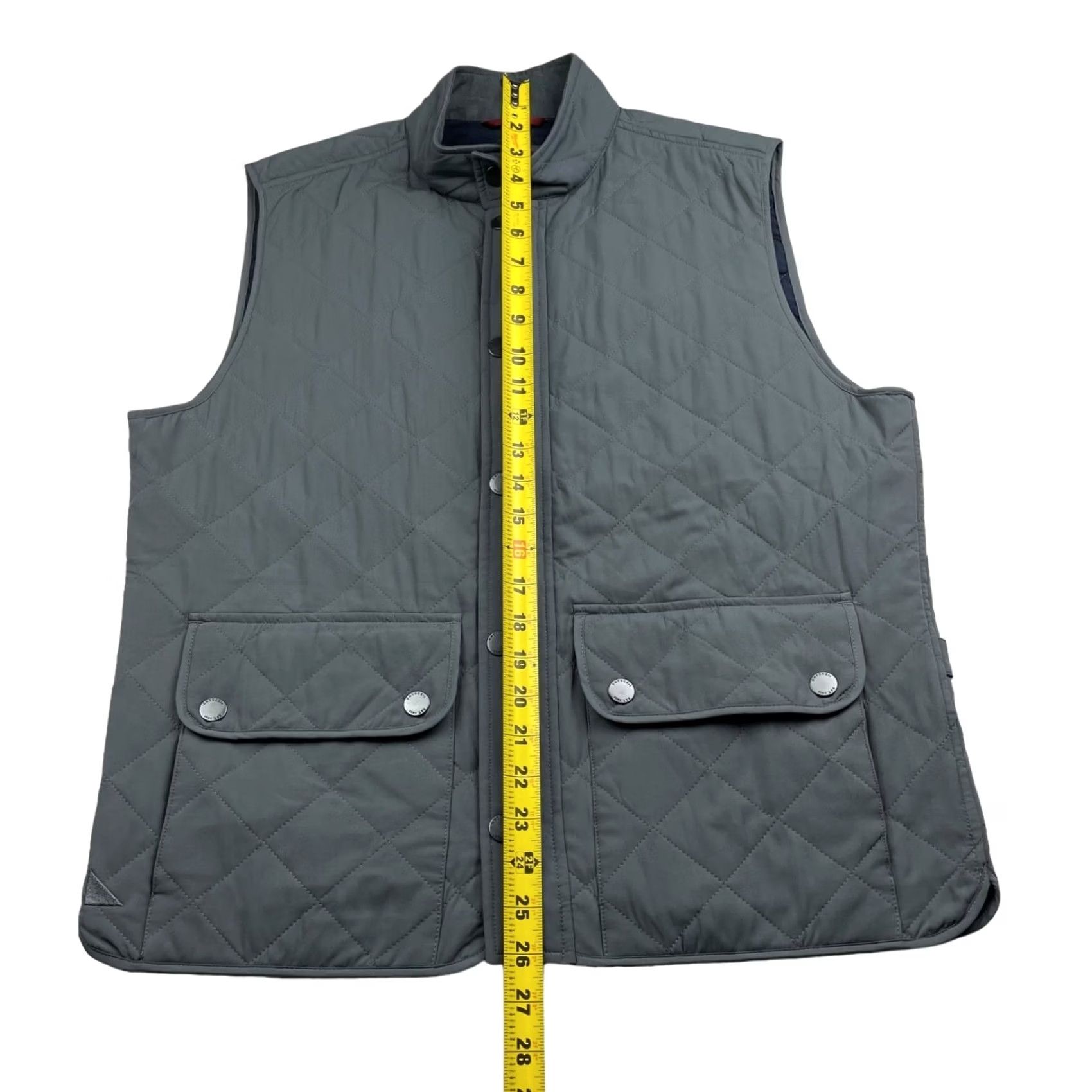 UNTUCKit UNTUCKit Vest Men 100% Nylon Full Zip Quilted Woodcrest Gray M Size US M / EU 48-50 / 2 - 5 Thumbnail