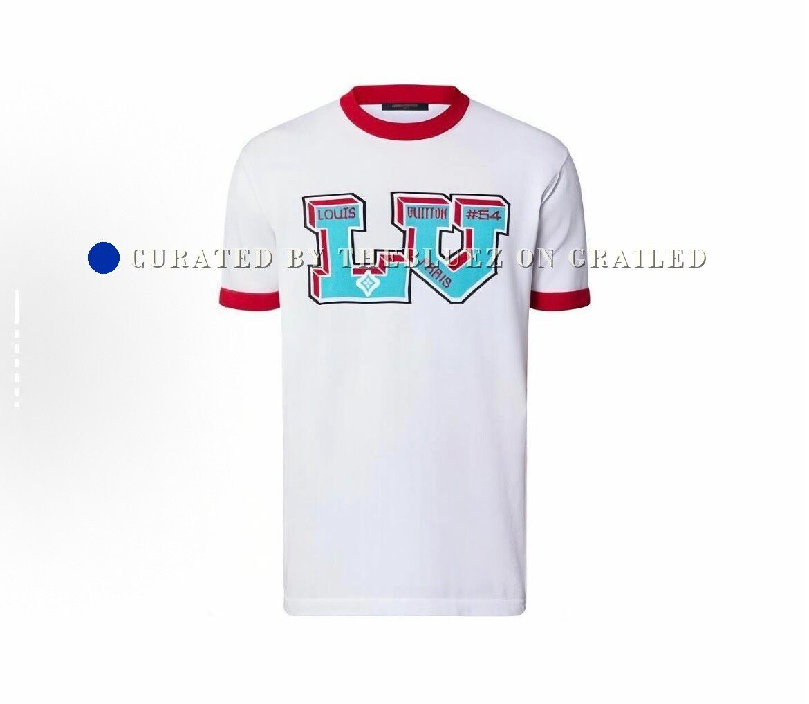 Louis Vuitton Louis Vuitton White Logo Knit T-Shirt Size US XL / EU 56 / 4 - 1 Thumbnail