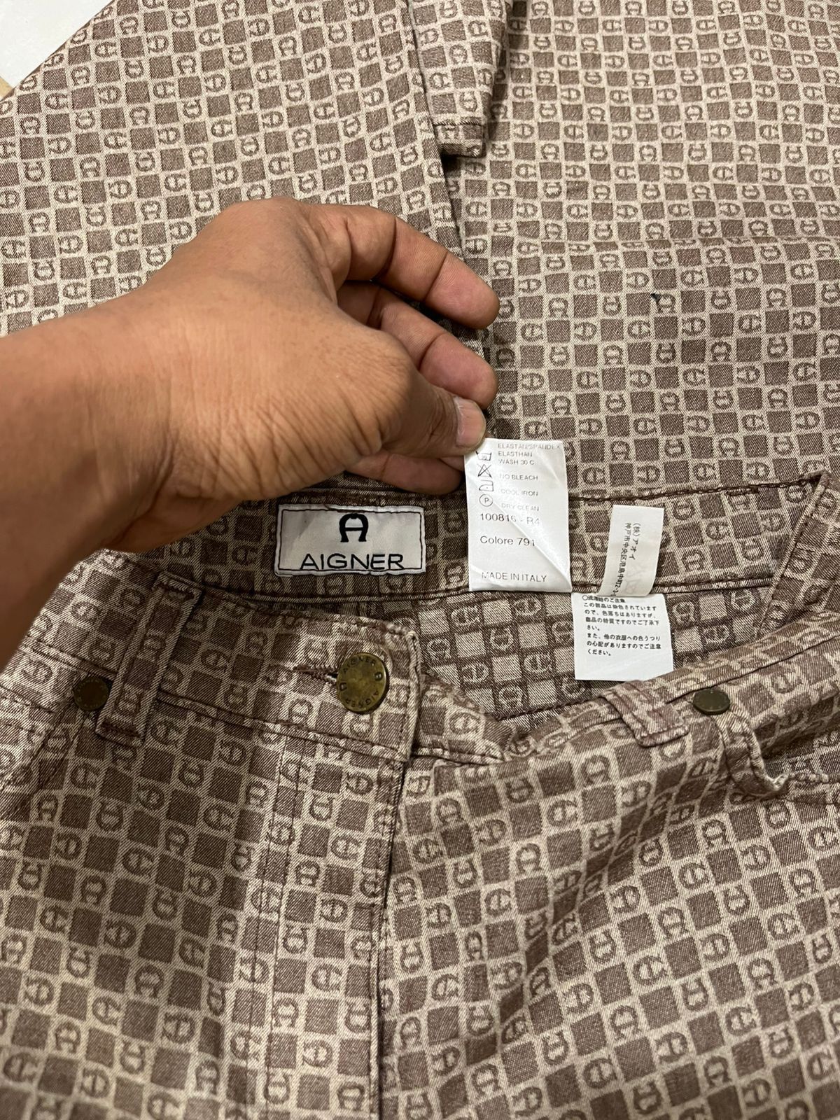 Aigner Vintage Aigner Monogram Pants Size 27" / US 4 / IT 40 - 8 Thumbnail