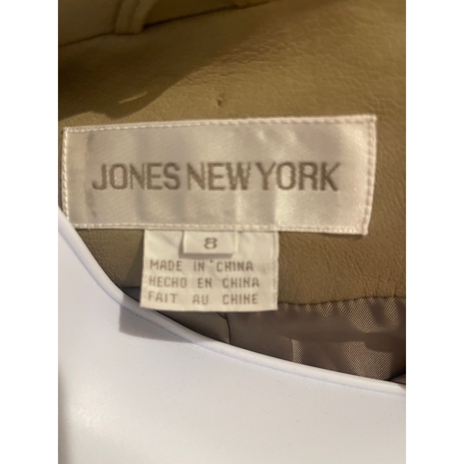 Jones New York Jones New York Vintage Tan Leather Jacket Women’s Size 8 Size M / US 6-8 / IT 42-44 - 3 Thumbnail