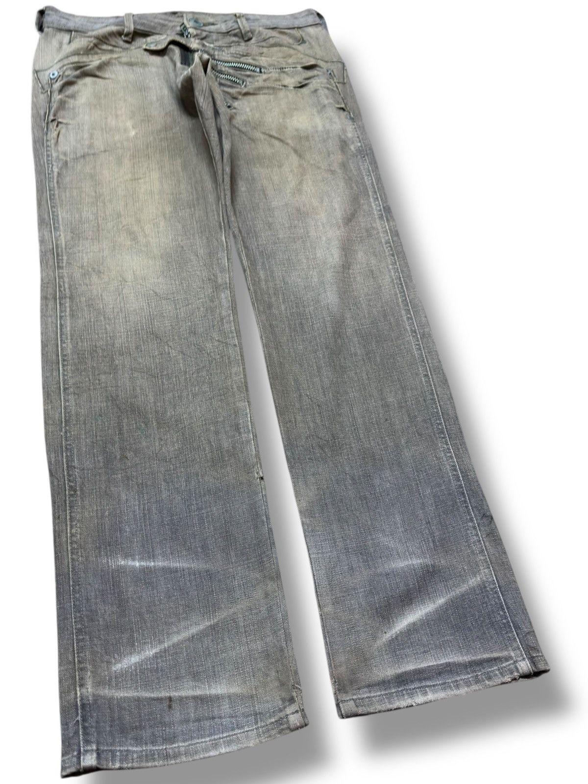 Marithe + Francois Girbaud Vintage Le Jean De Marithe Francois Girbaud Avantgarde Denim Size US 35 - 3 Thumbnail