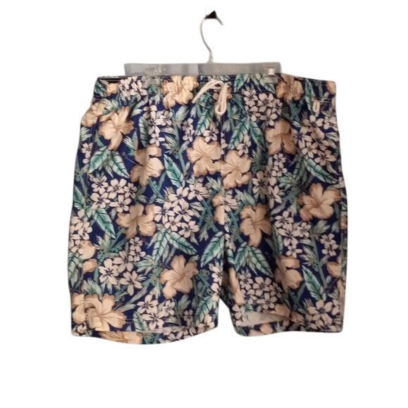 Lands' End Lands End XXL Mens Floral Swim Trunks Elastic Waist Drawstri Size US 44 / EU 60 - 1 Thumbnail