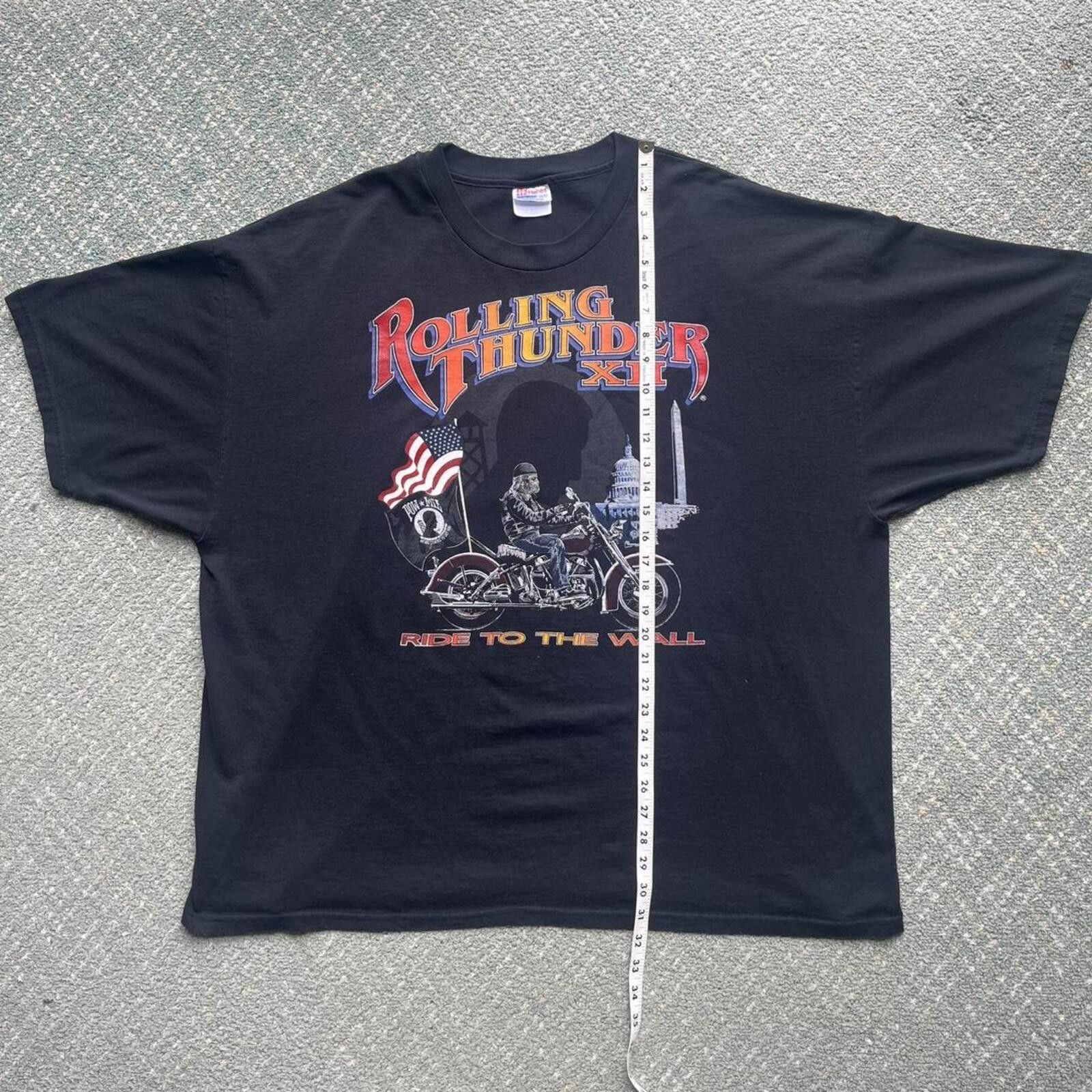Hanes 1999 Rolling Thunder XII Motorcycle Graphic T-Shirt Size 3XL Size US XXL / EU 58 / 5 - 7 Thumbnail