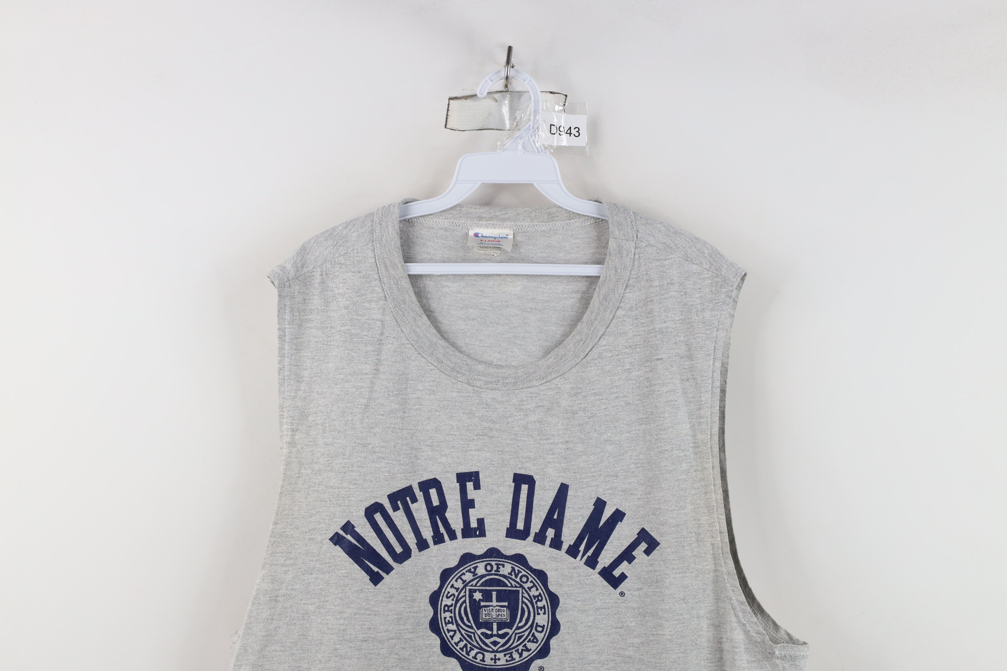 Champion Vintage 90s Champion Dame University Muscle T-Shirt Gray Size US XL / EU 56 / 4 - 2 Thumbnail
