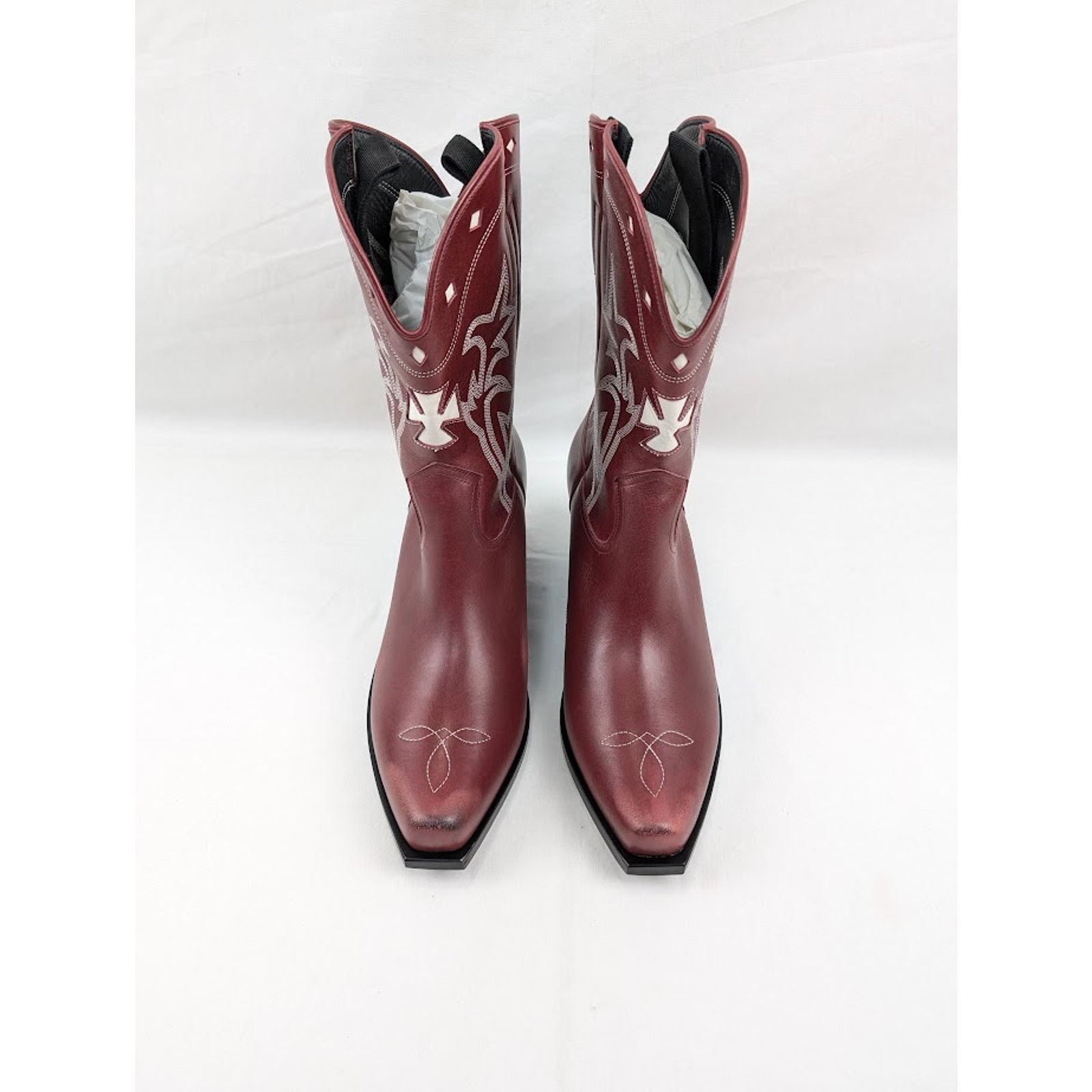 Enfants Riches Deprimes o1rshd1 Swiss Cowboy Boots Cow Glazed in Vintage Red/Cream Size US 12 / EU 45 - 14 Thumbnail