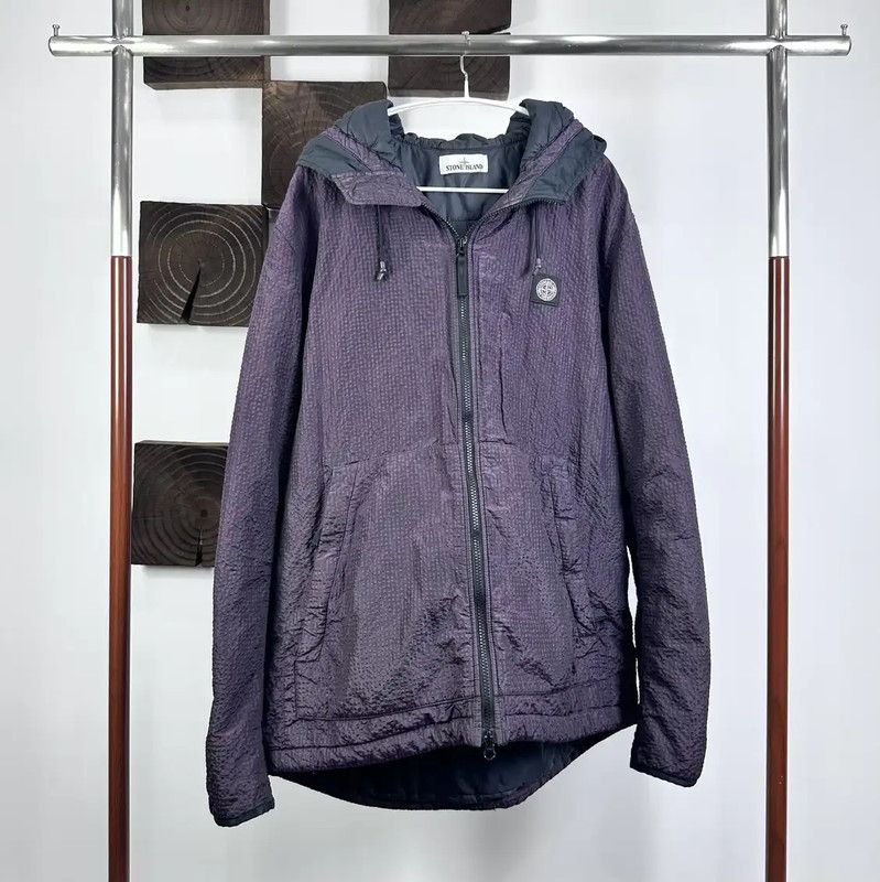 Stone Island Stone Island Purple Cotton Blend Oversized Jacket 0089 Size US XXL / EU 58 / 5 - 1 Thumbnail