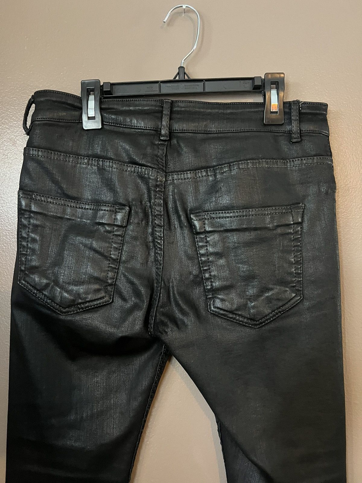Rick Owens 2018 Black Wax Detroit jeans Size US 28 / EU 44 - 4 Thumbnail