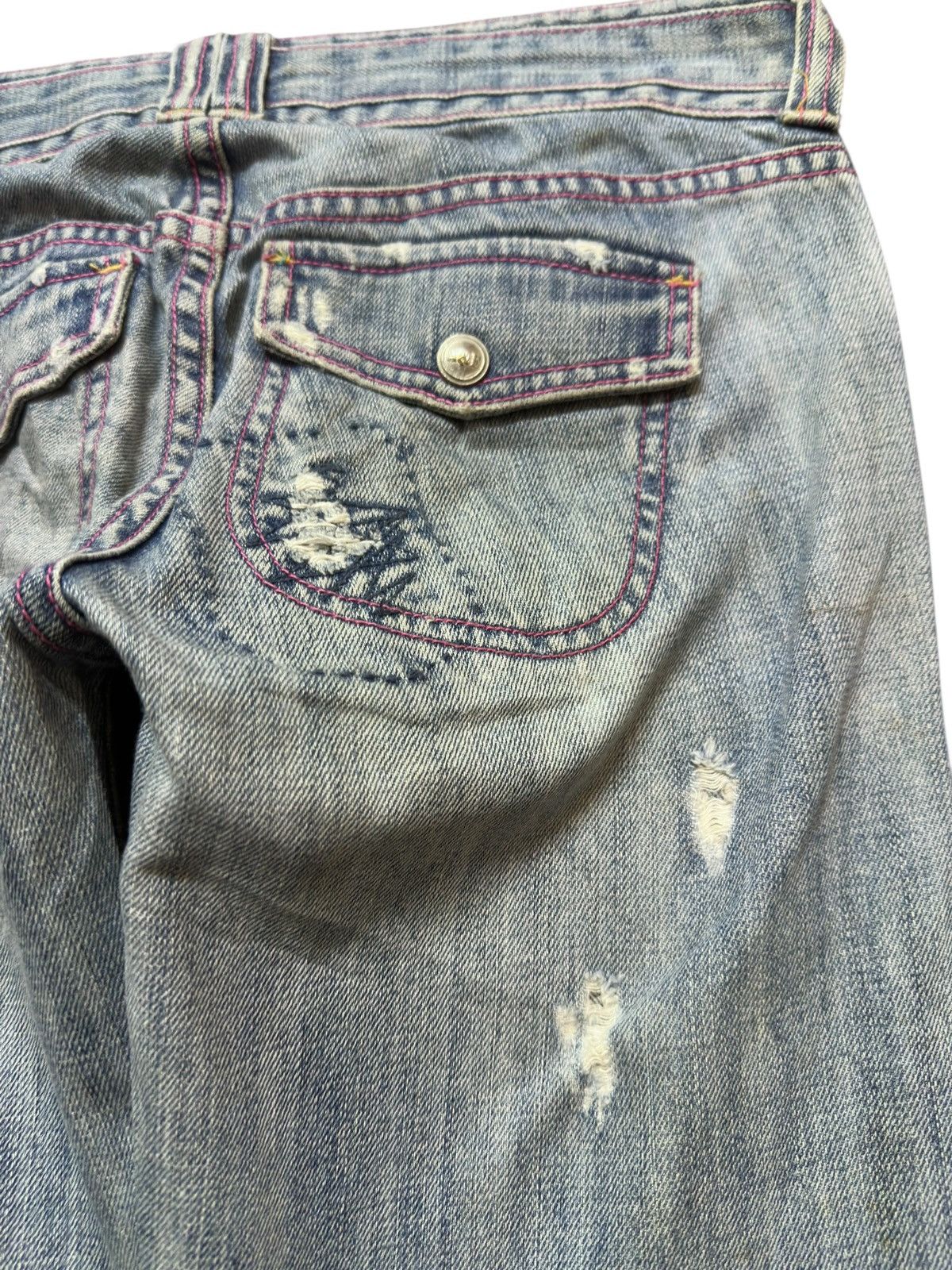 Abercrombie & Fitch Vintage Abercombie&Fitch Flare Bootcut Faded Grunge Denim Size US 29 - 7 Thumbnail